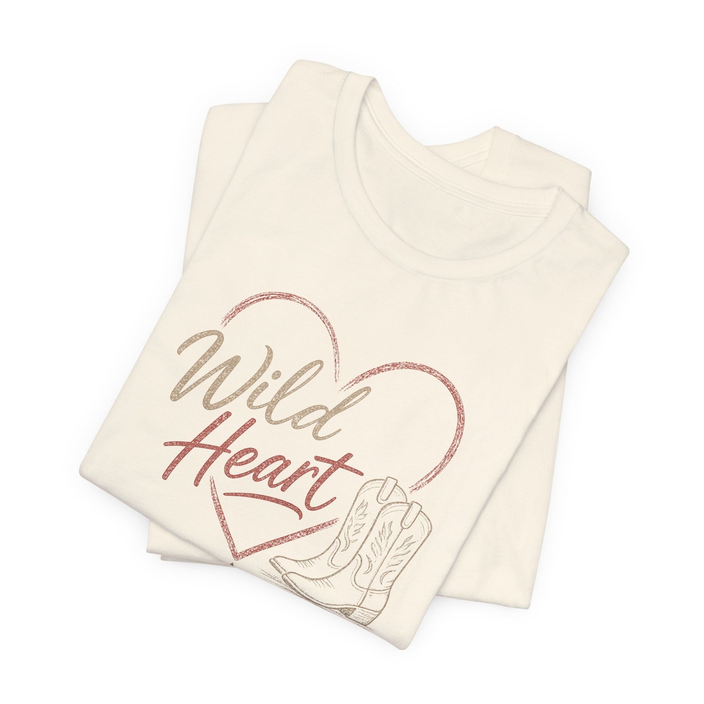 Folded western graphic tee flat lay 
