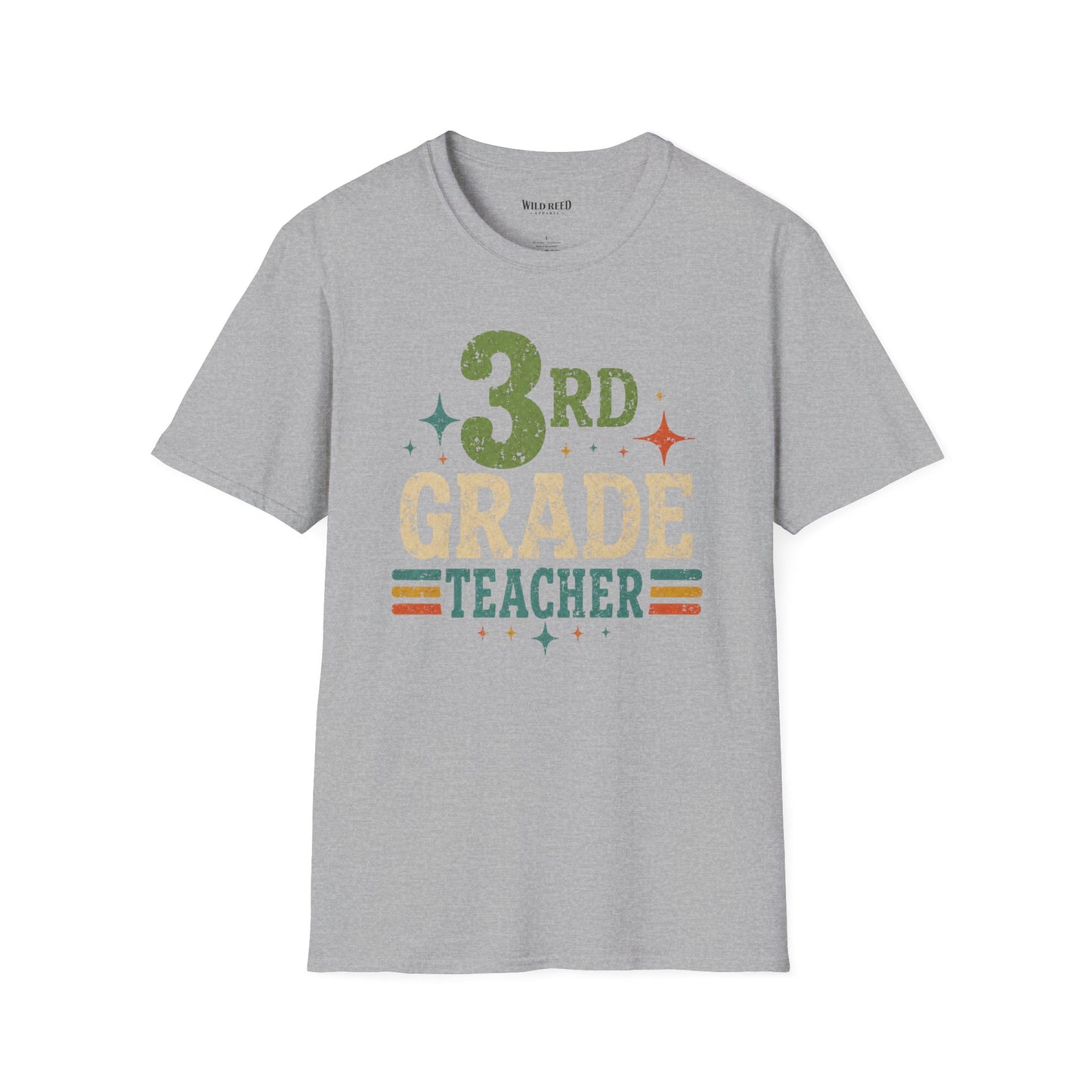 3rd Grade Teacher Shirt | Back to School Teacher Tee | Retro Grade Level Graphic T-Shirt