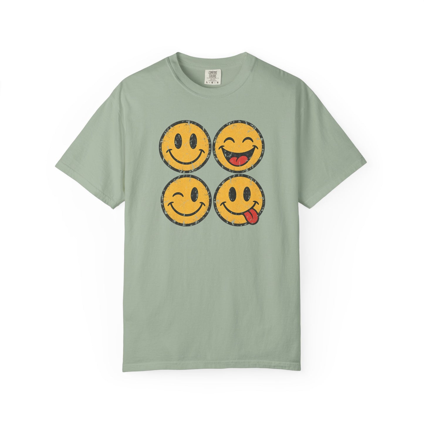 Vintage Happy Faces Graphic Tee