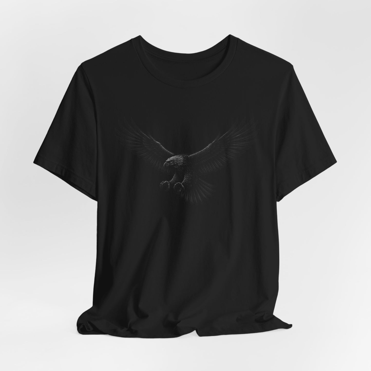 Black on Black Flying Eagle Shirt • Stealth Collection • Wild Reed Apparel