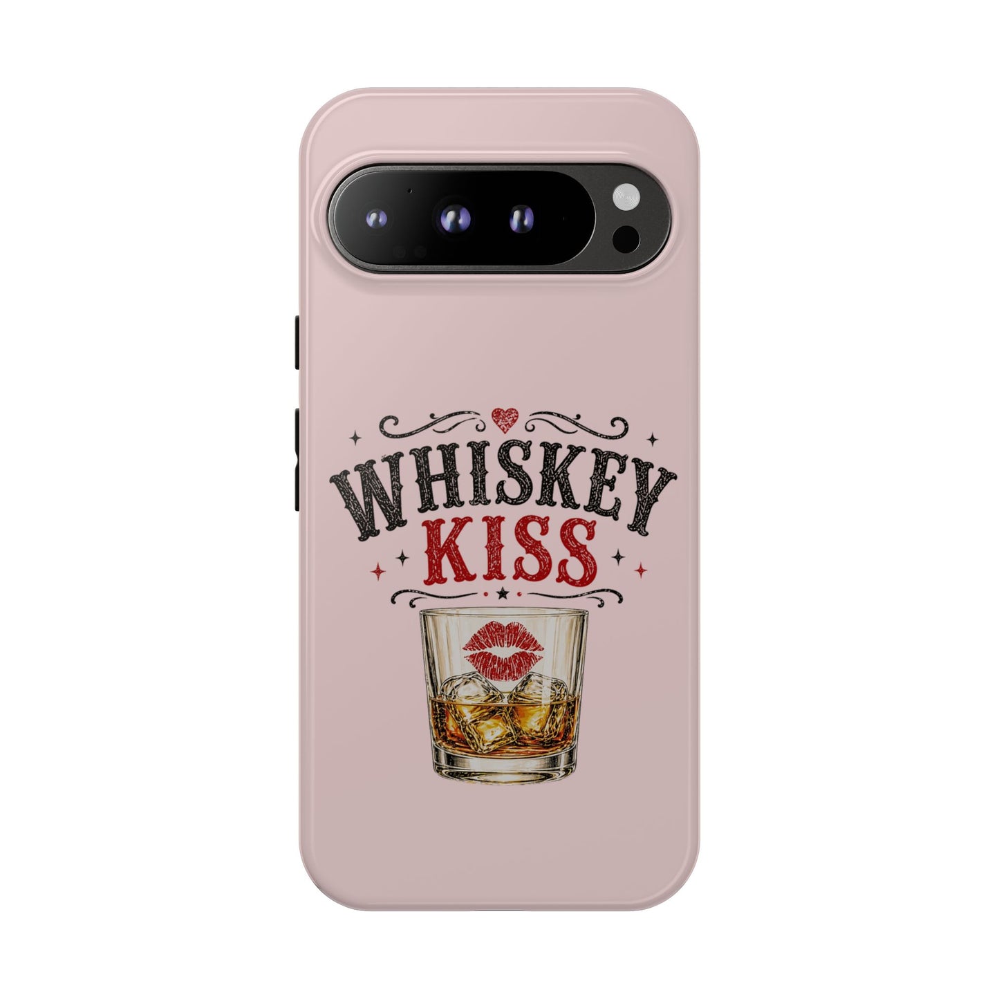 Whiskey Kiss Phone Case, Western Cowgirl Phone Case, Country Girl iPhone & Samsung Case, Cute Whiskey Lover Gift, Matte or Glossy