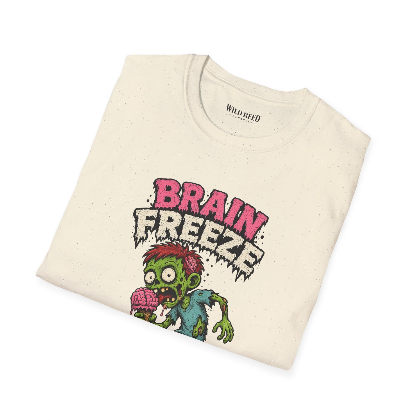 Brain Freeze Funny Zombie Graphic Tee
