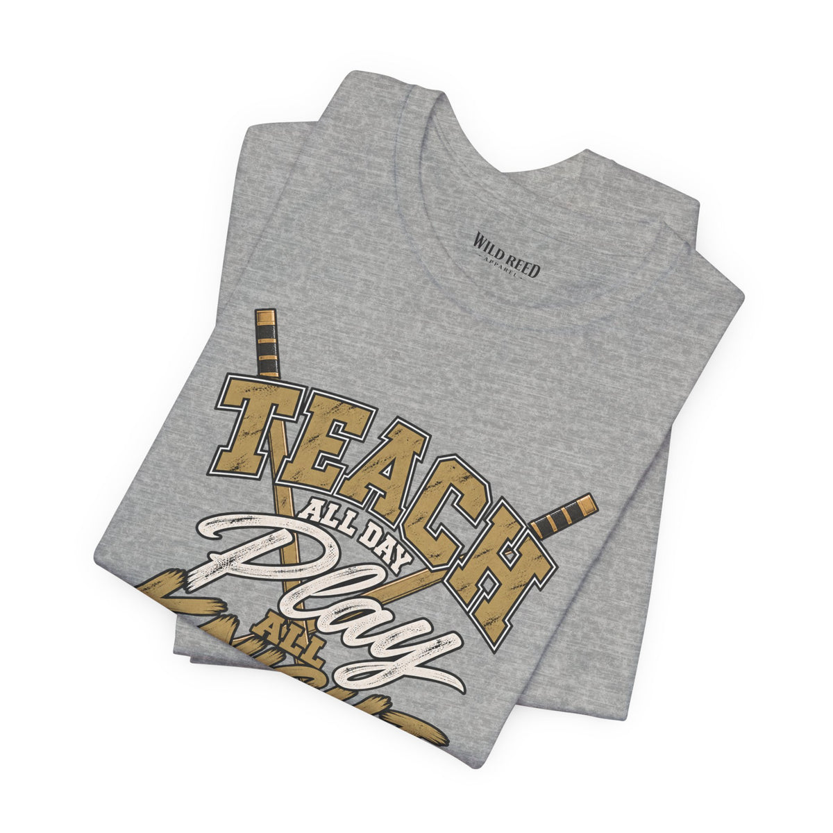Teach All Day Play All Knight Shirt, Teacher Hockey Tee, Funny Teacher Shirt, Bella Canvas 3001, Teacher Gift, Wild Reed Apparel
