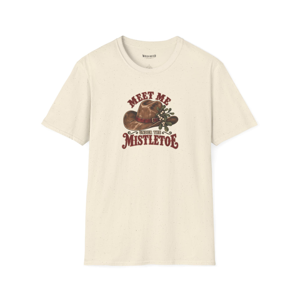 Meet Me Under the Mistletoe Western Christmas Graphic T-Shirt