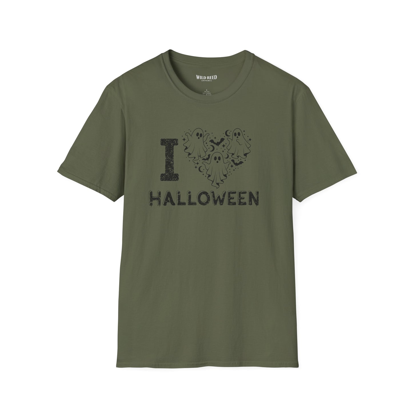 I Love Halloween Ghost Heart T-Shirt