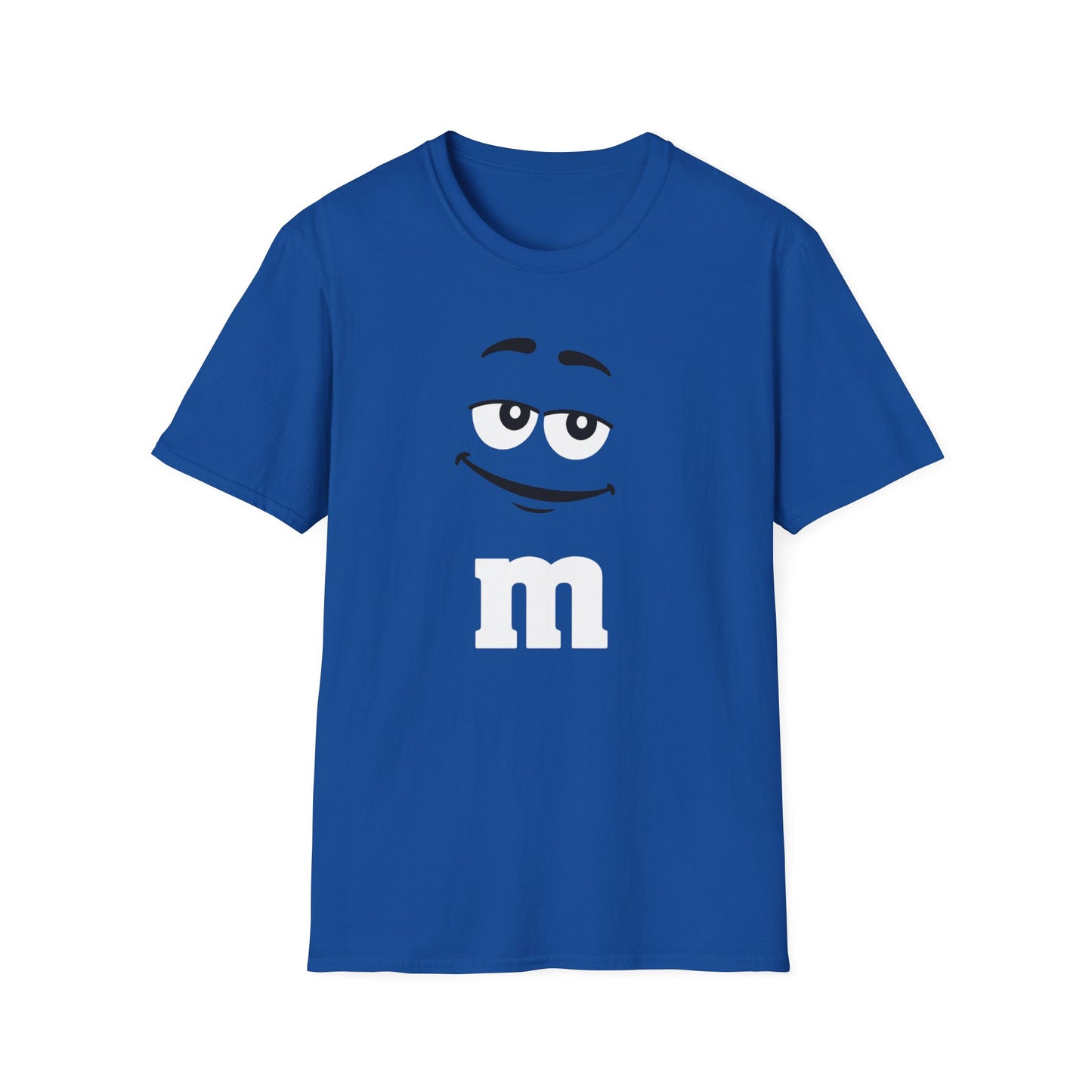 Blue Candy Character Graphic Tee | Funny Blue Candy Face Shirt | Retro Candy Lover T-Shirt