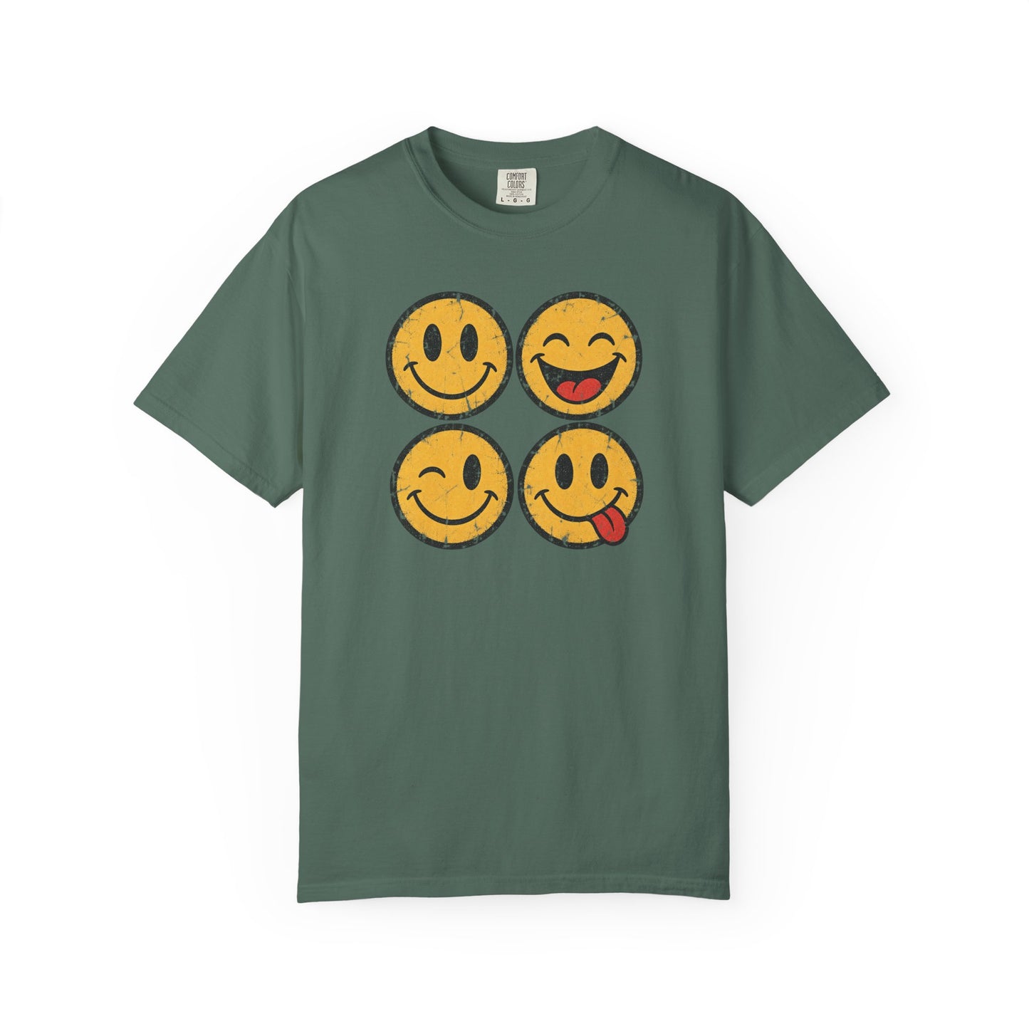 Vintage Happy Faces Graphic Tee