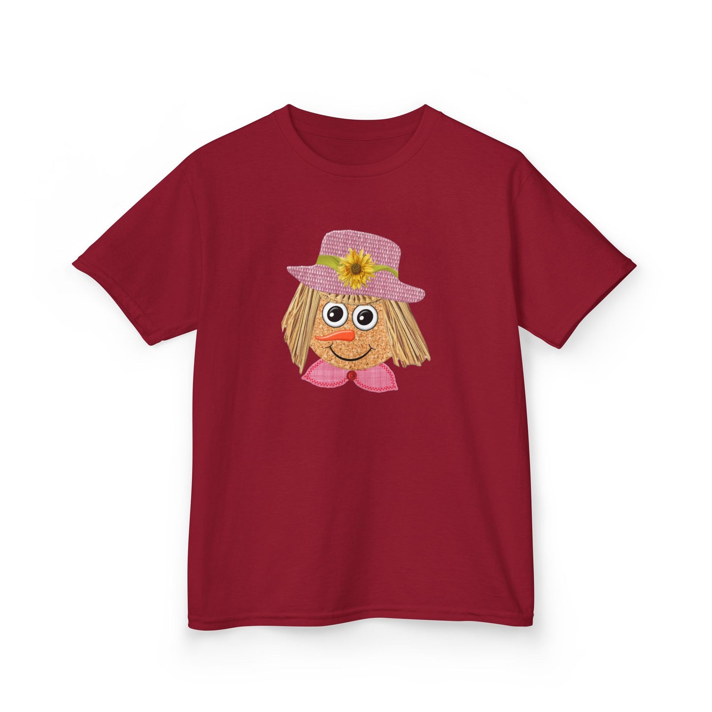 Cute Scarecrow Girl Kids Halloween T-Shirt