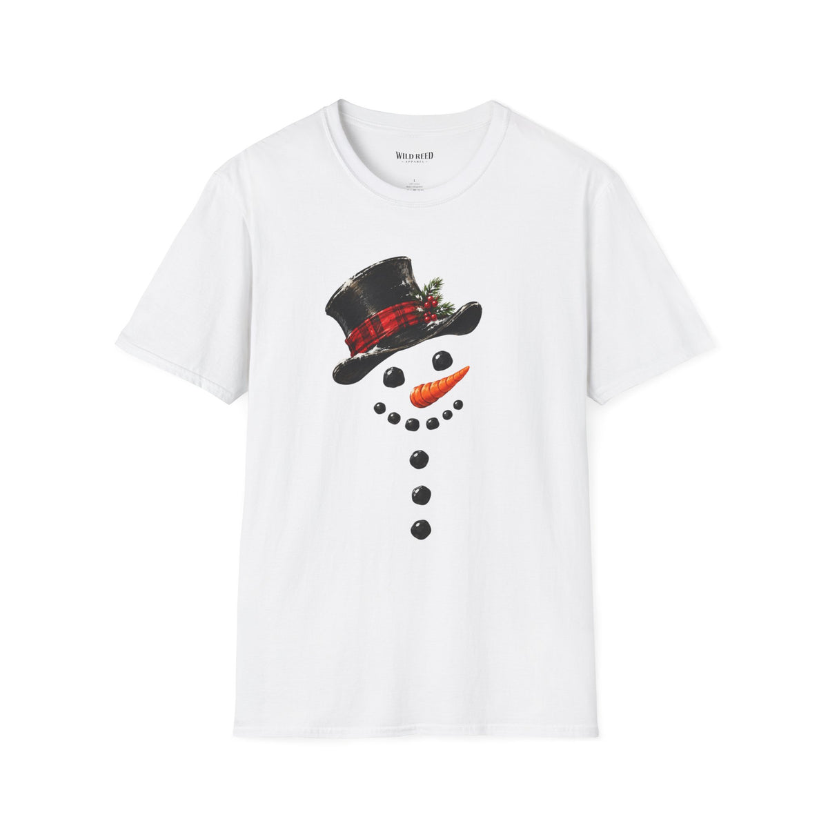 Classic Snowman Face T-Shirt | Christmas Holiday Graphic Tee