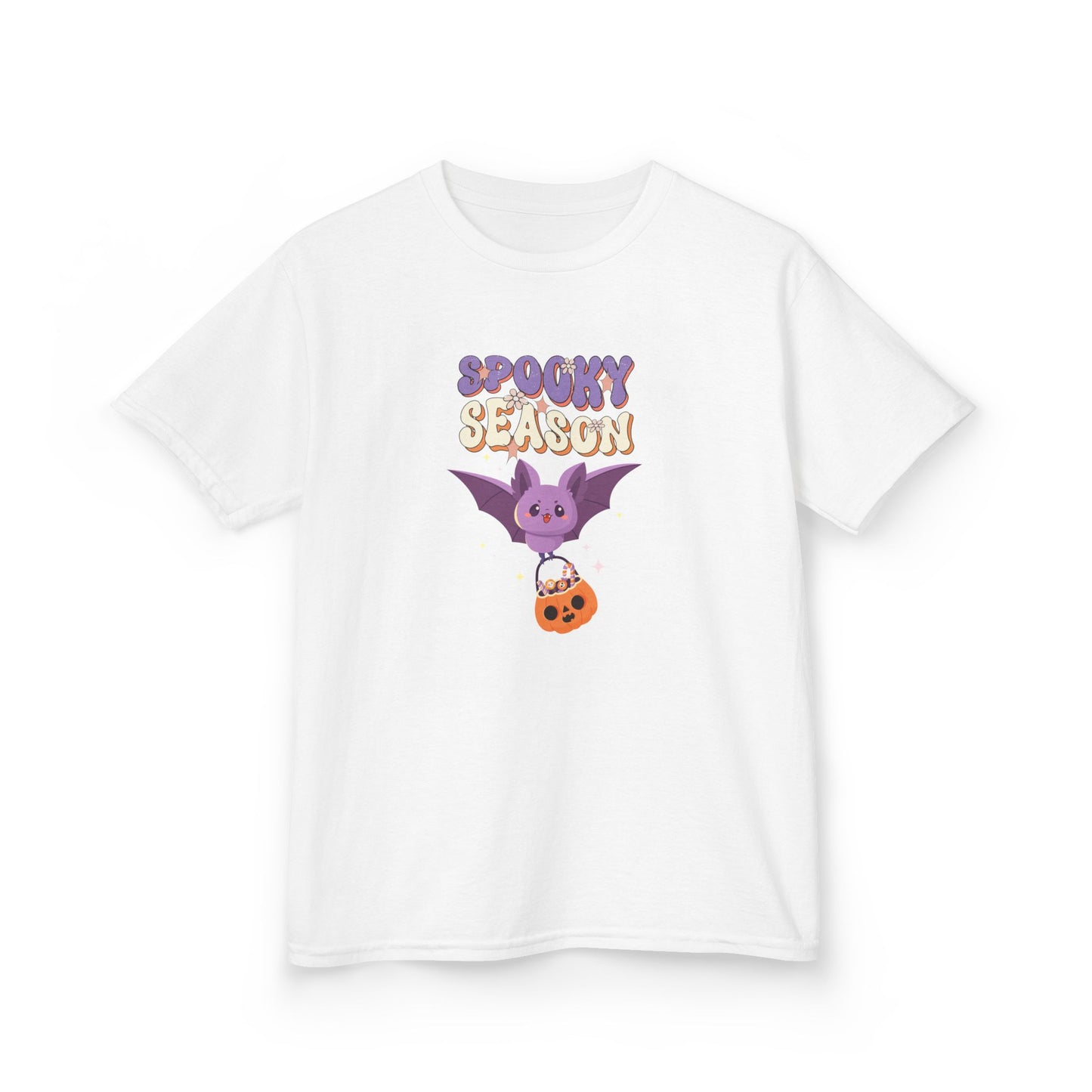 Spooky Season Bat Kids T-Shirt | Cute Halloween Youth Graphic Tee for Boys & Girls