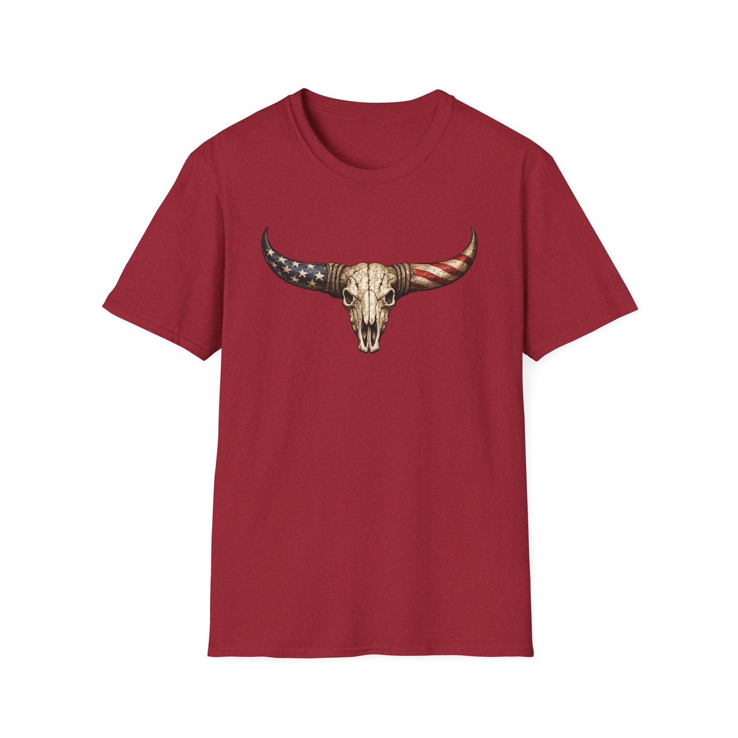 Patriotic Bull Skull Western Graphic Tee | Wild Reed Apparel