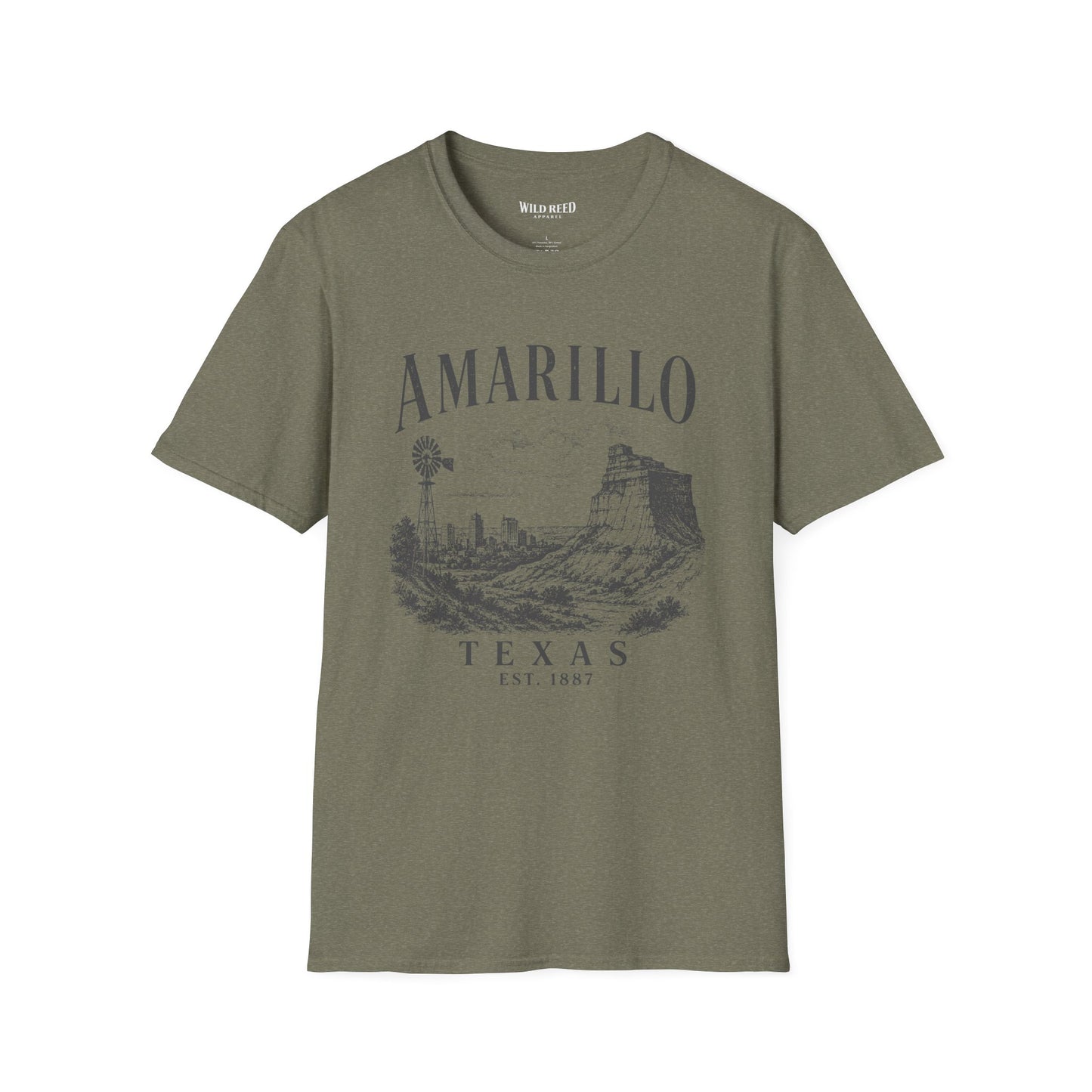 Amarillo Texas Vintage Palo Duro Canyon Graphic T-Shirt | Gildan 64000 Unisex Tee