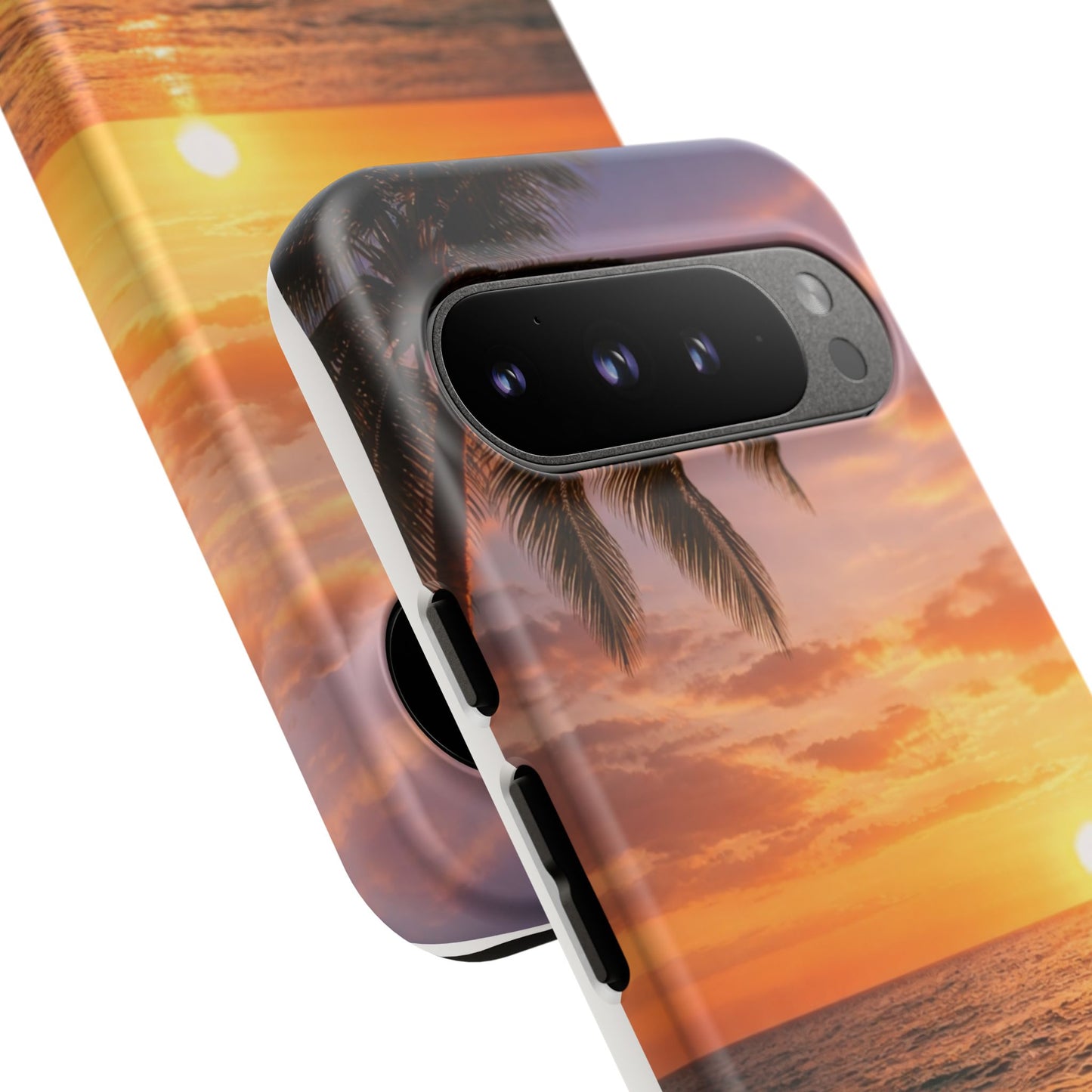 Golden Hour Beach Case — Tropical Palm Sunset Protective Case