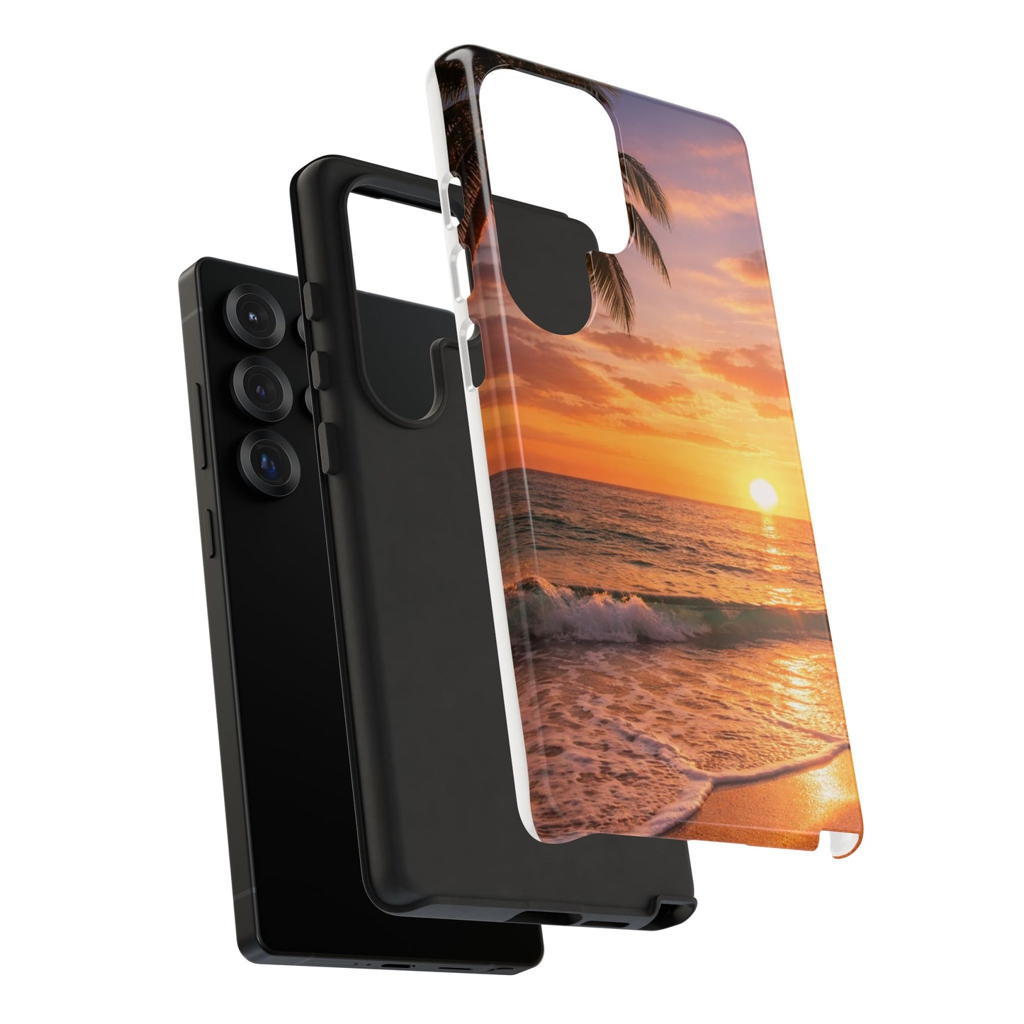 Golden Hour Beach Case — Tropical Palm Sunset Protective Case