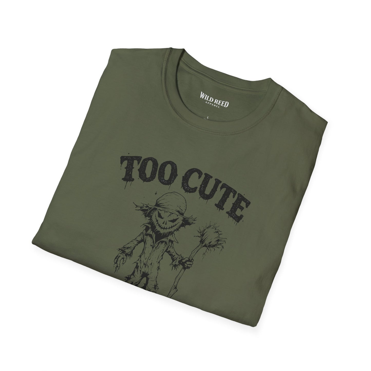 Too Cute to Be Spooked Scarecrow Halloween T-Shirt