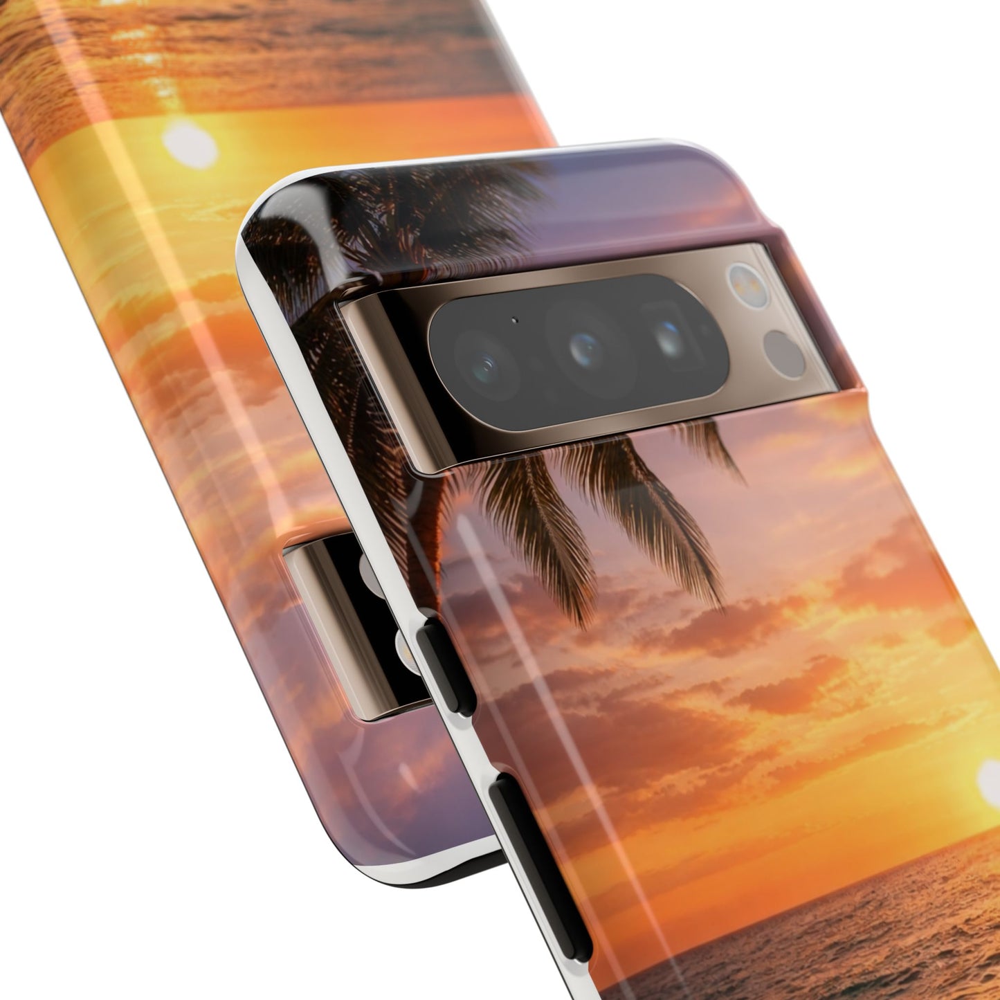 Golden Hour Beach Case — Tropical Palm Sunset Protective Case