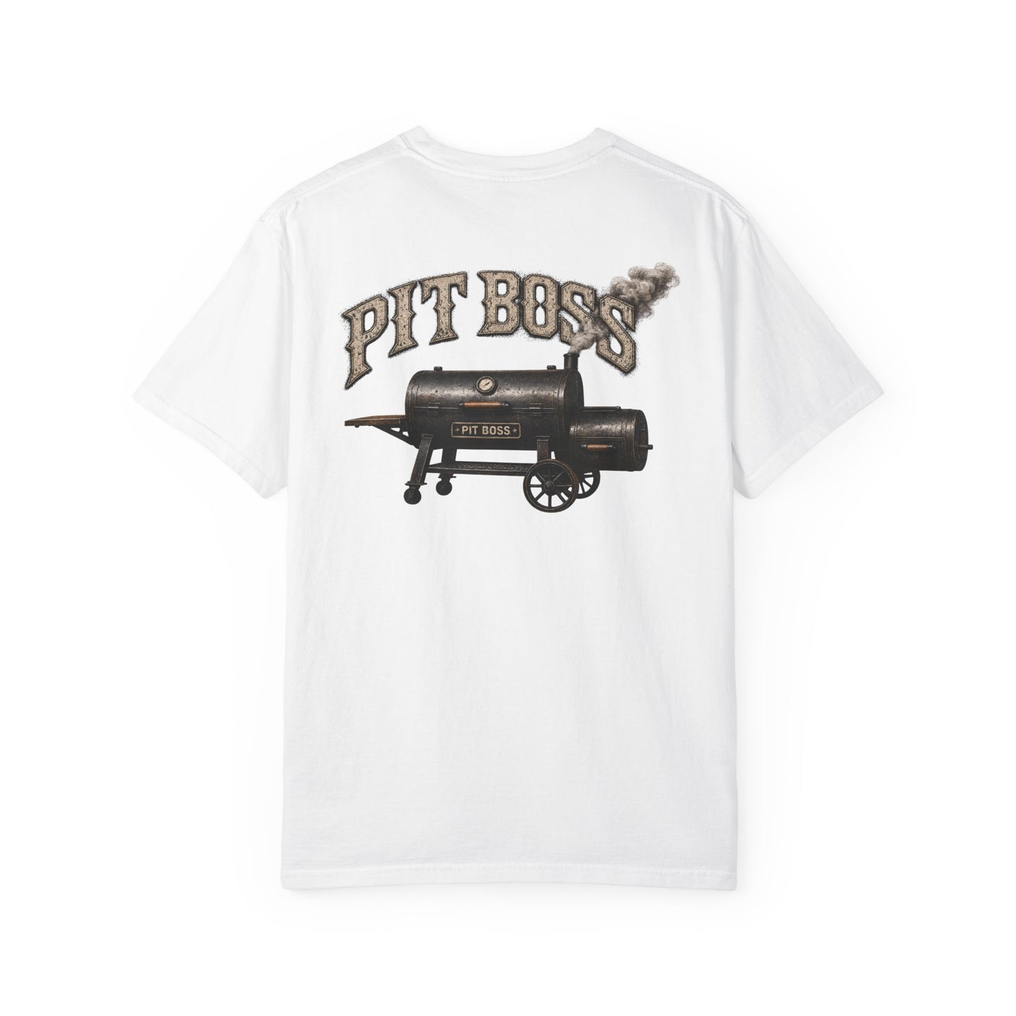 Pit Boss BBQ Shirt, Smoker Graphic Tee, Low and Slow Tshirt, Backyard BBQ Shirt, Grill Master Tee, Vintage Washed BBQ Tee