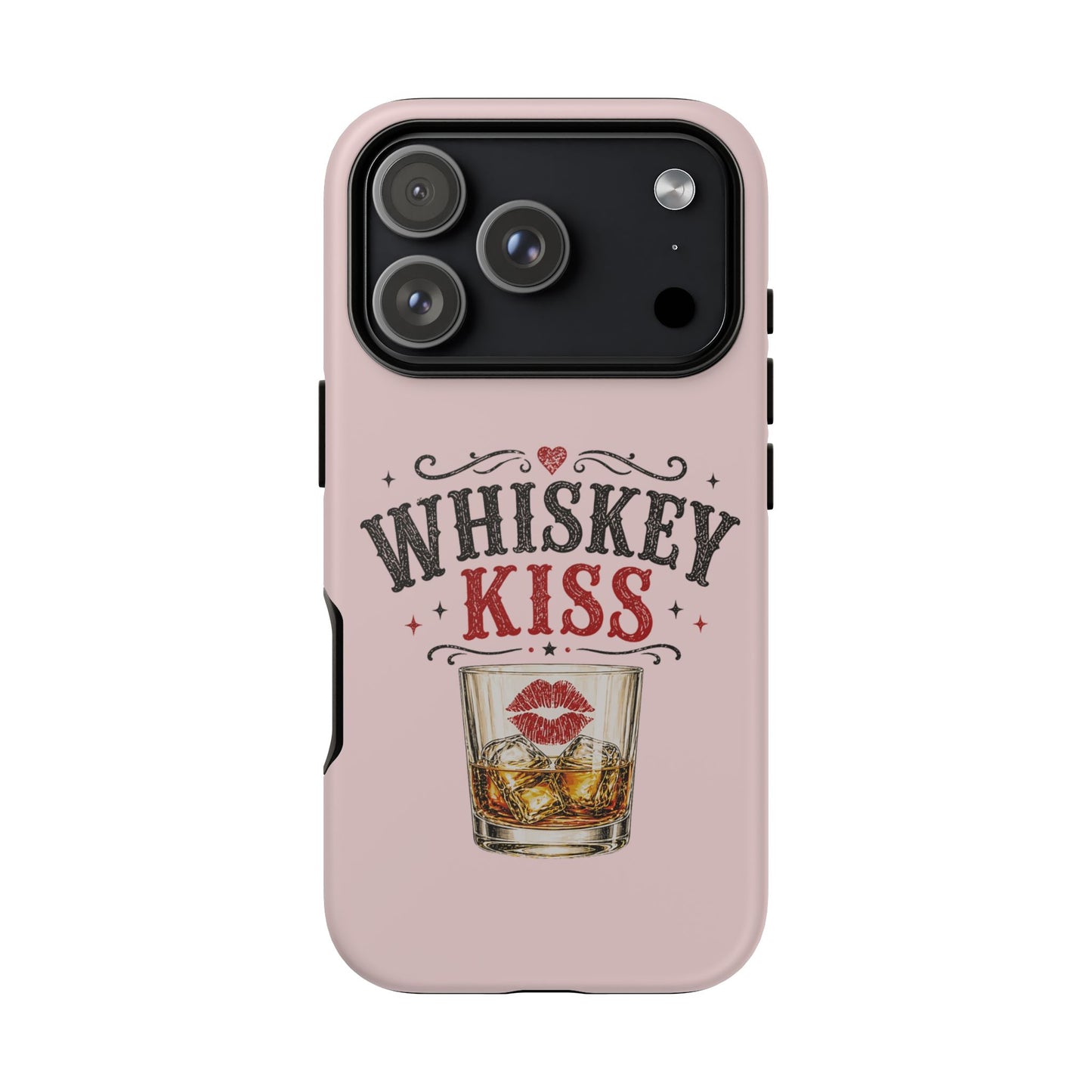 Whiskey Kiss Phone Case, Western Cowgirl Phone Case, Country Girl iPhone & Samsung Case, Cute Whiskey Lover Gift, Matte or Glossy