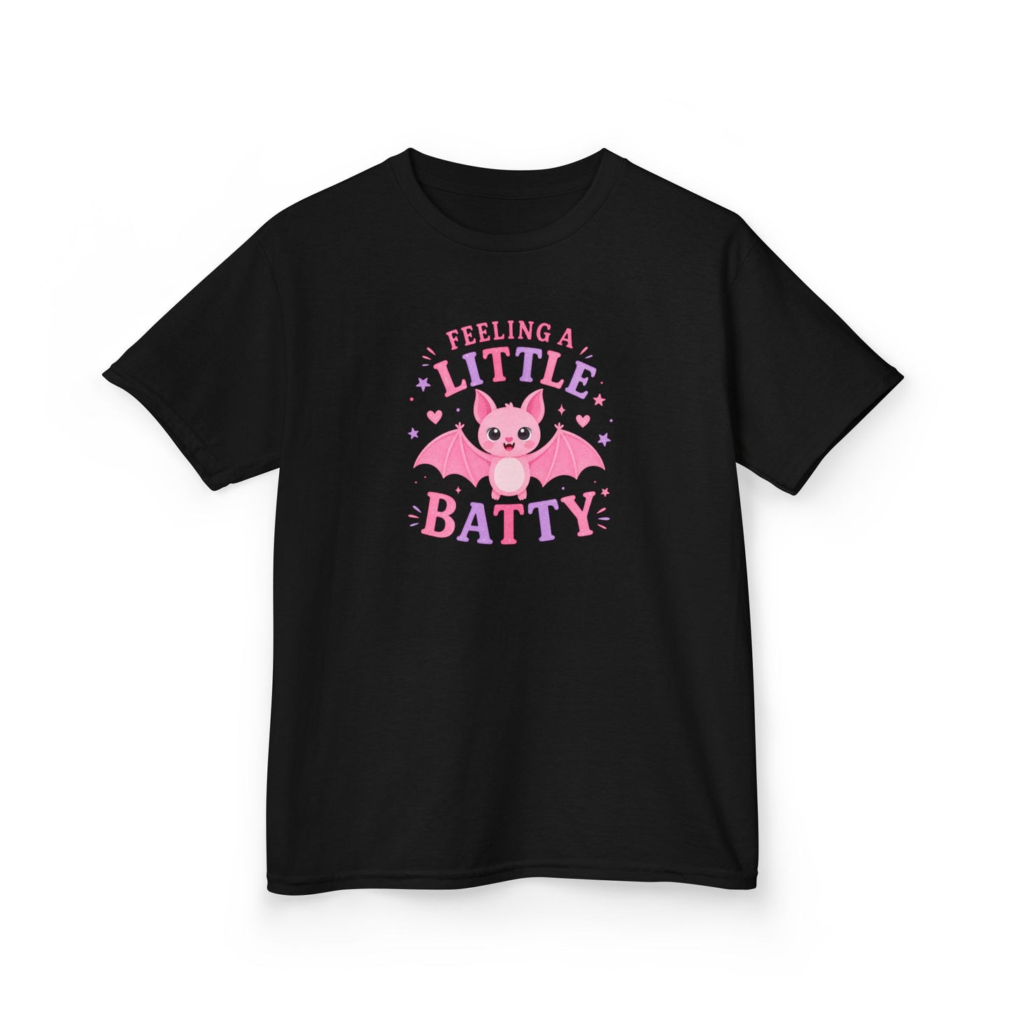 Feeling a Little Batty Pink Kids Halloween T-Shirt