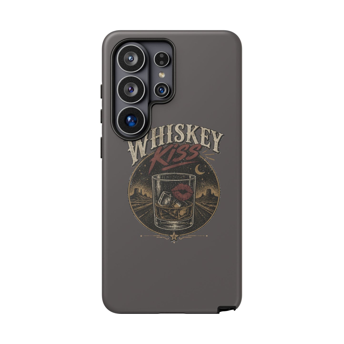 Whiskey Kiss Western Phone Case, Country iPhone & Samsung Case, Rustic Cowgirl or Cowboy Phone Case, Whiskey Lover Gift, Matte or Glossy