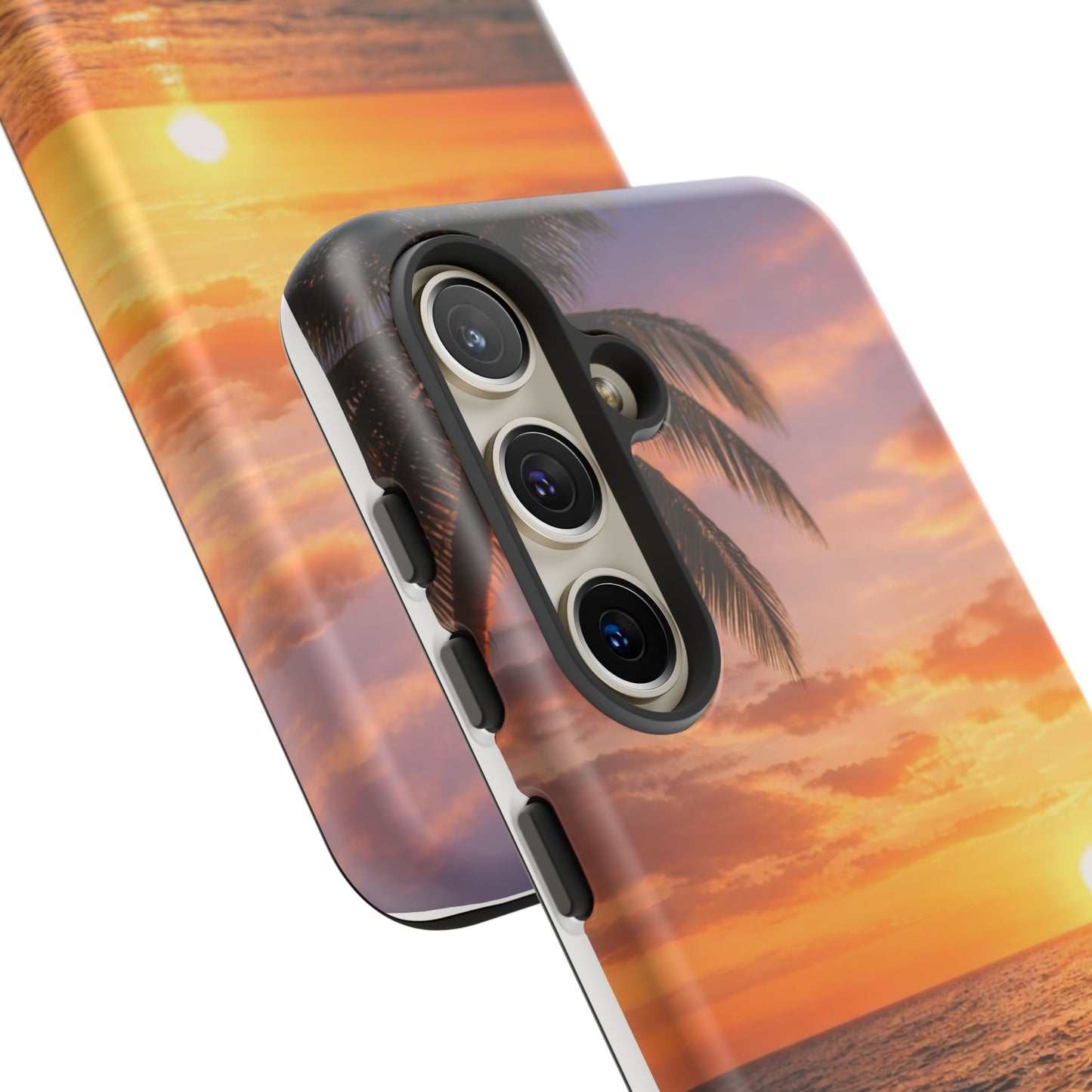 Golden Hour Beach Case — Tropical Palm Sunset Protective Case