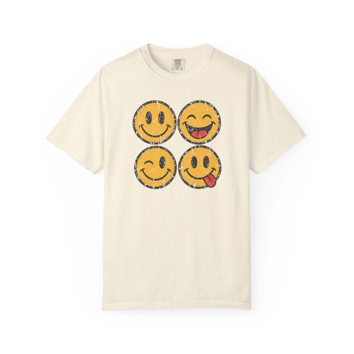 Vintage Happy Faces Graphic Tee