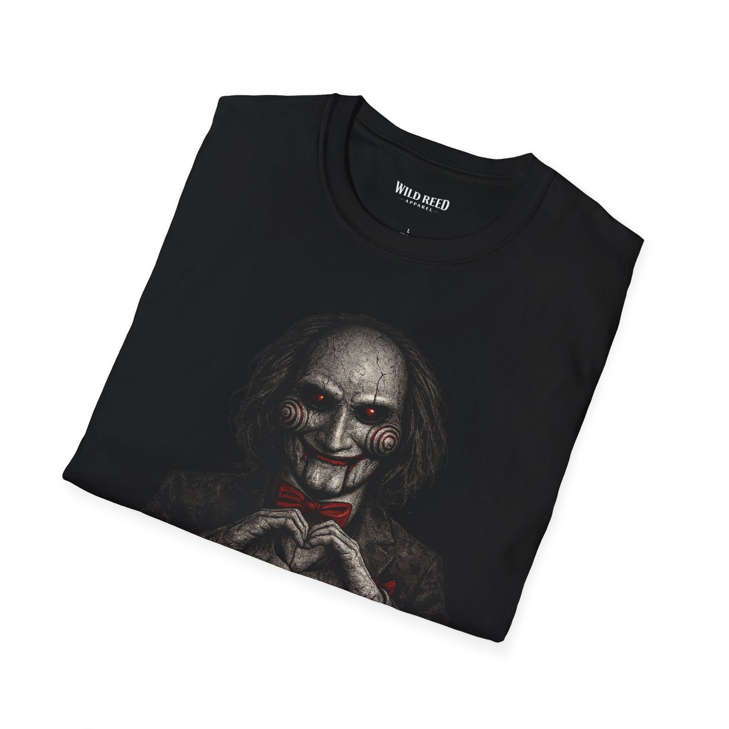 Sinister Puppet Heart Hands Stealth Black-on-Black Graphic Tee