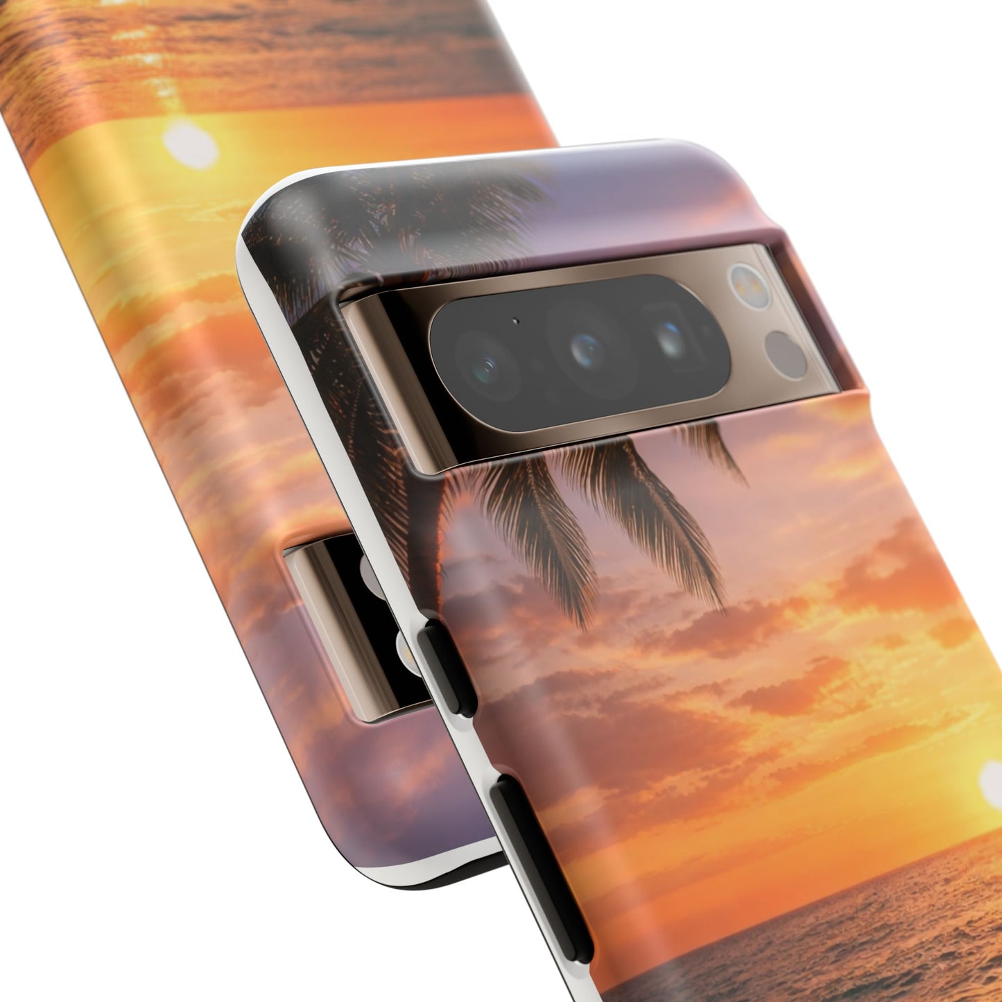 Golden Hour Beach Case — Tropical Palm Sunset Protective Case