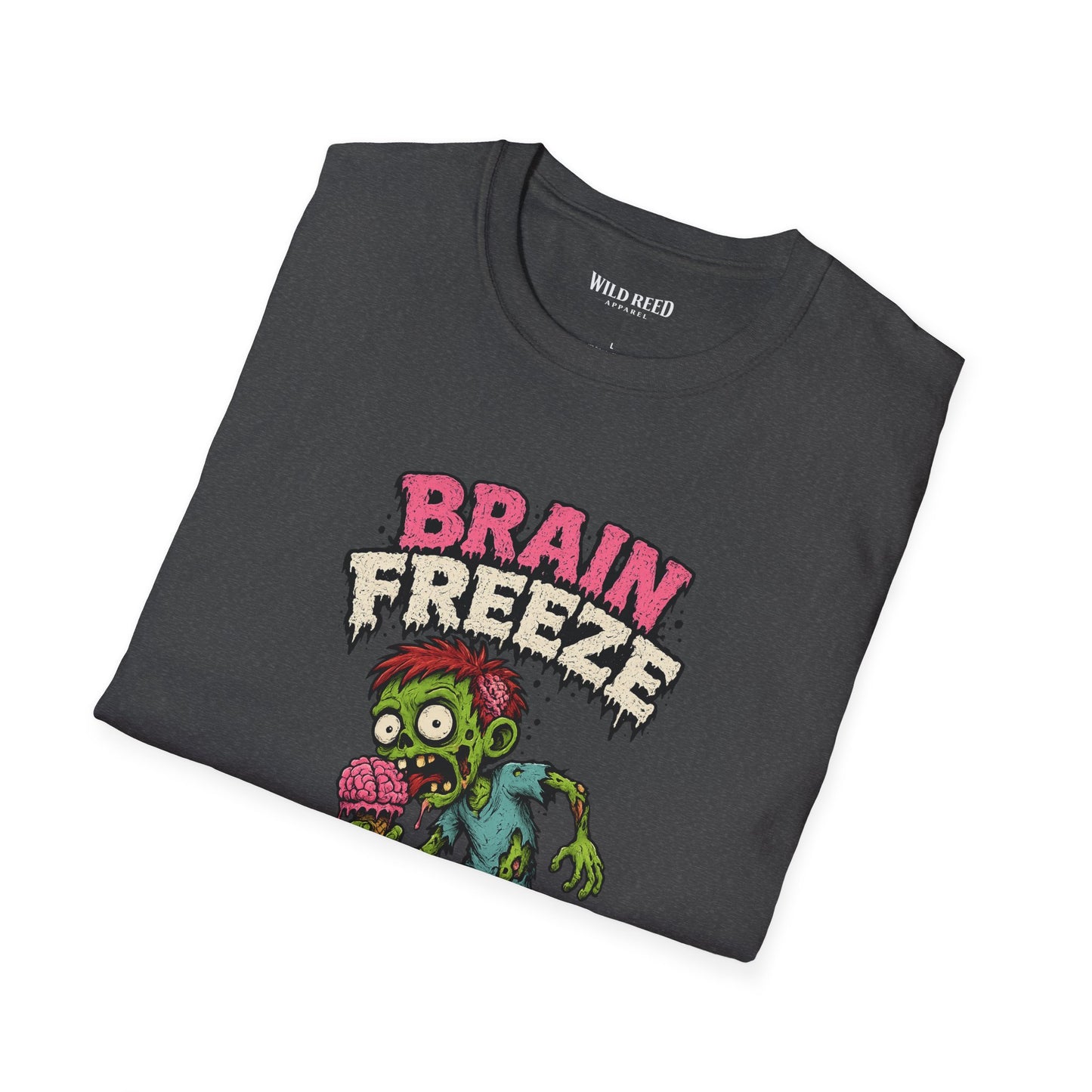 Brain Freeze Funny Zombie Graphic Tee
