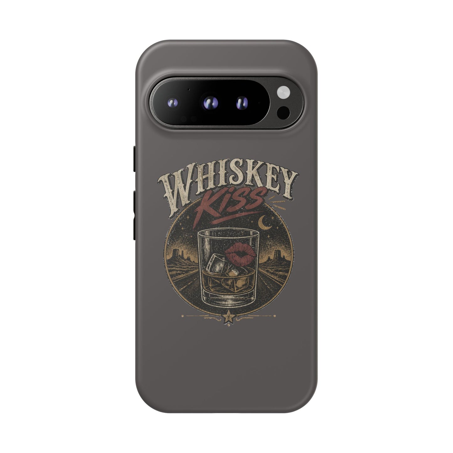 Whiskey Kiss Western Phone Case, Country iPhone & Samsung Case, Rustic Cowgirl or Cowboy Phone Case, Whiskey Lover Gift, Matte or Glossy
