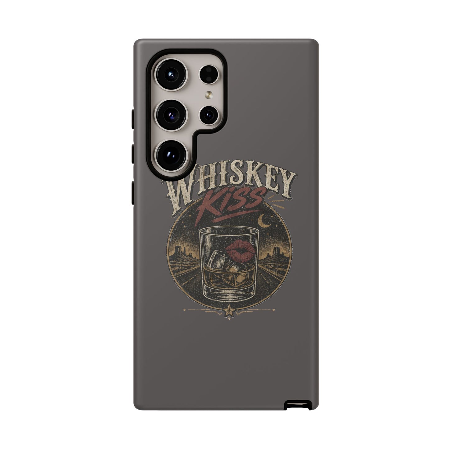 Whiskey Kiss Western Phone Case, Country iPhone & Samsung Case, Rustic Cowgirl or Cowboy Phone Case, Whiskey Lover Gift, Matte or Glossy