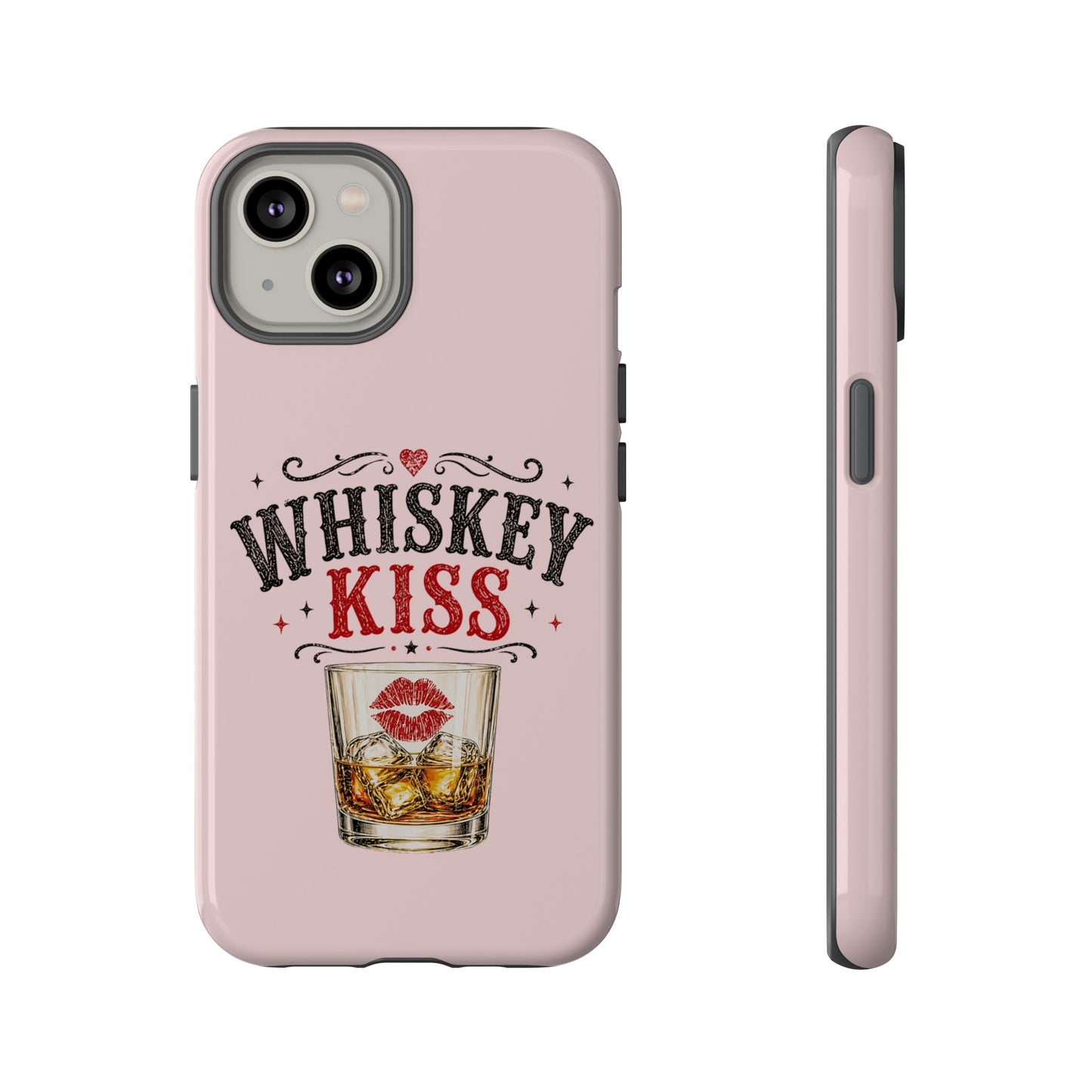 Whiskey Kiss Phone Case, Western Cowgirl Phone Case, Country Girl iPhone & Samsung Case, Cute Whiskey Lover Gift, Matte or Glossy