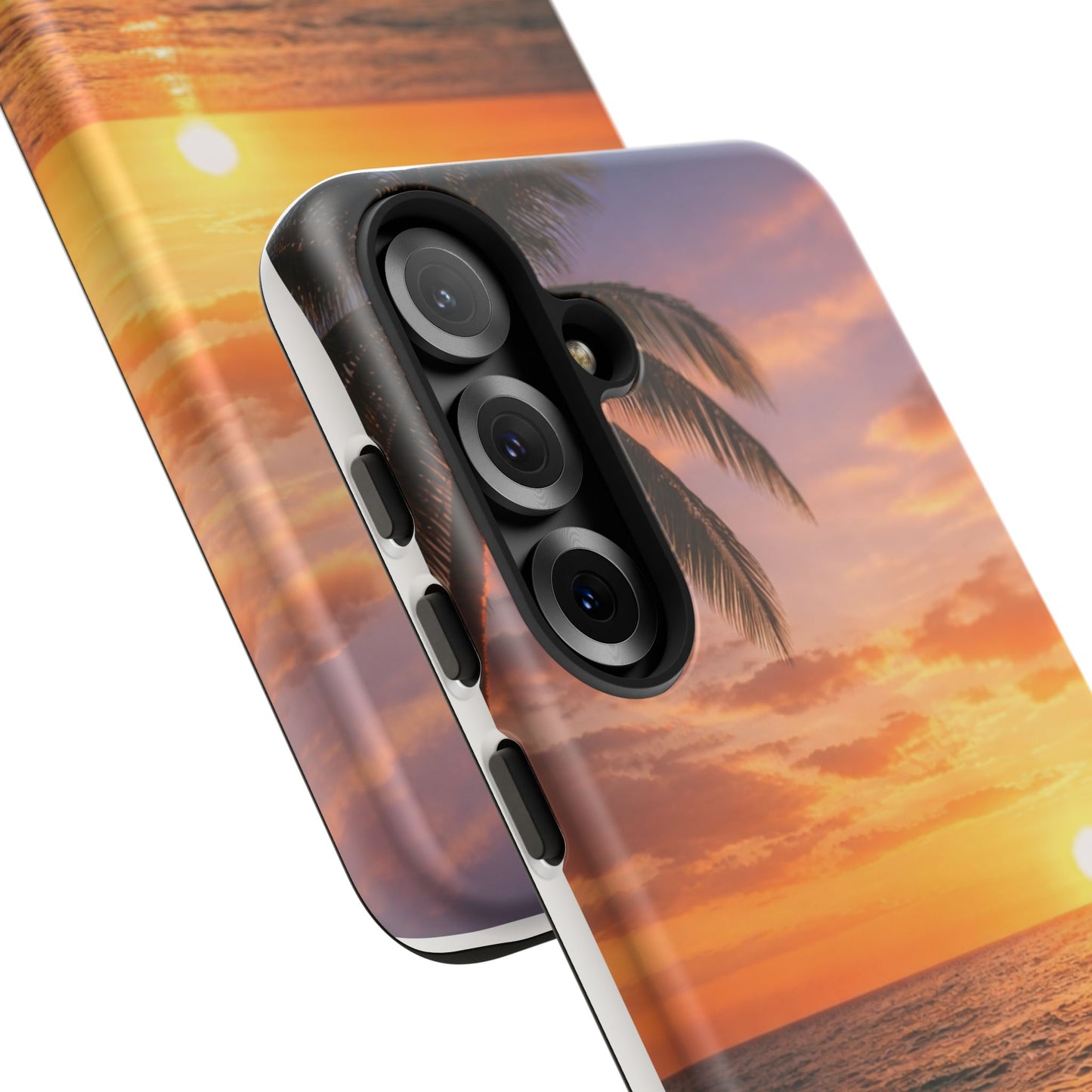 Golden Hour Beach Case — Tropical Palm Sunset Protective Case