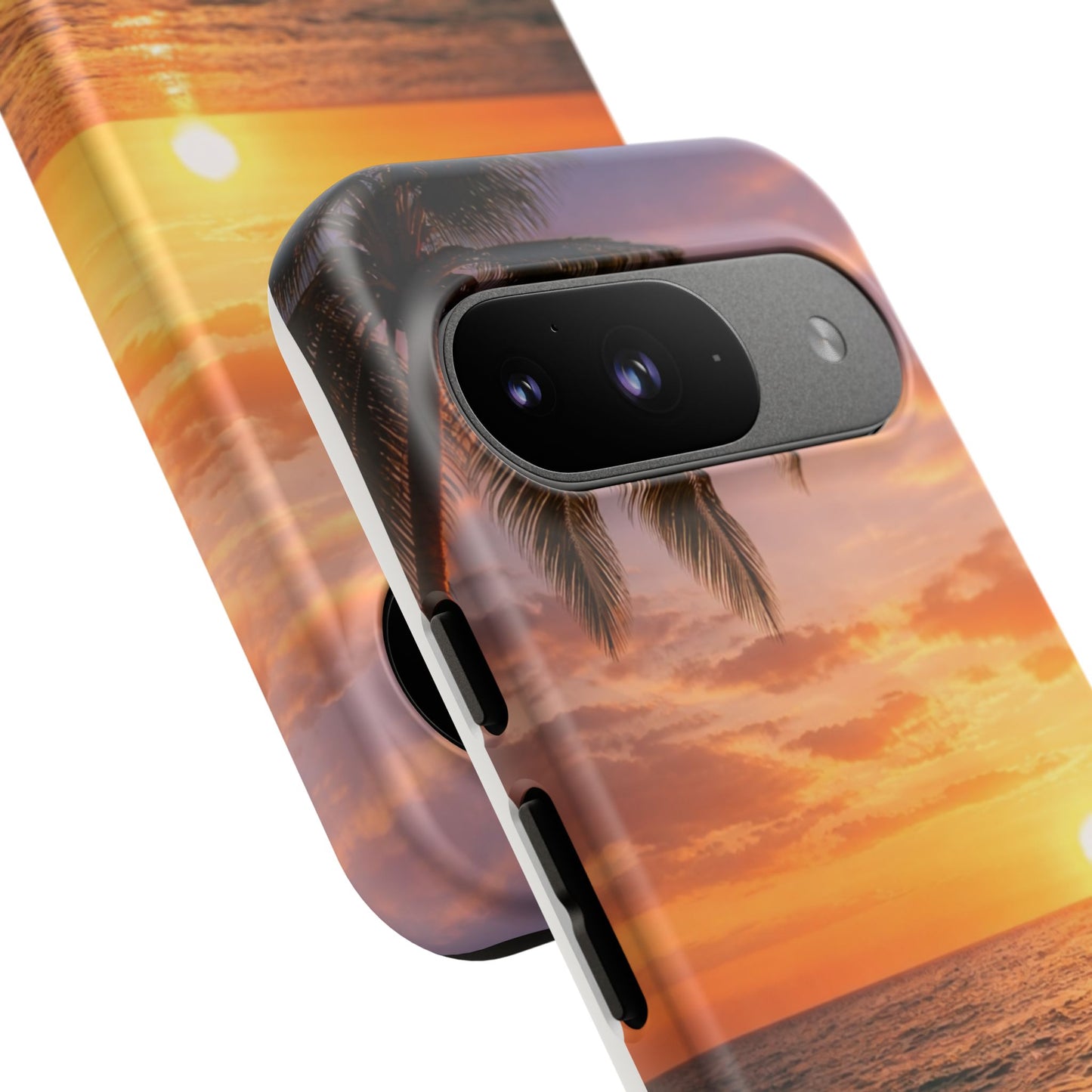 Golden Hour Beach Case — Tropical Palm Sunset Protective Case