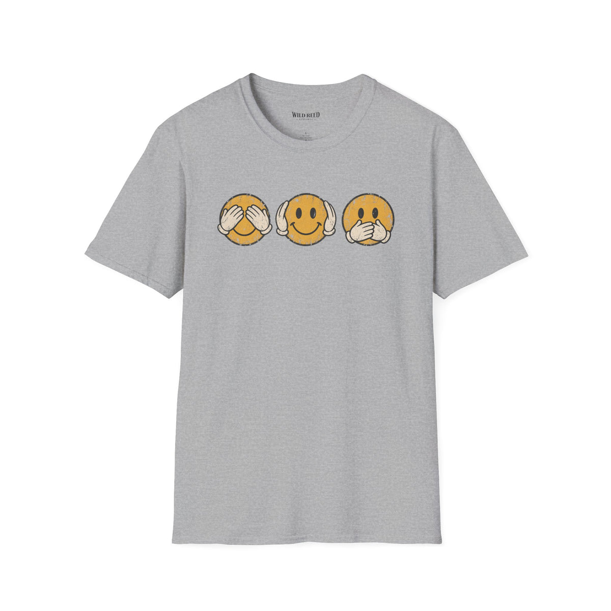 See No Evil Emoji Graphic Tee | Retro Smiley Face T-Shirt