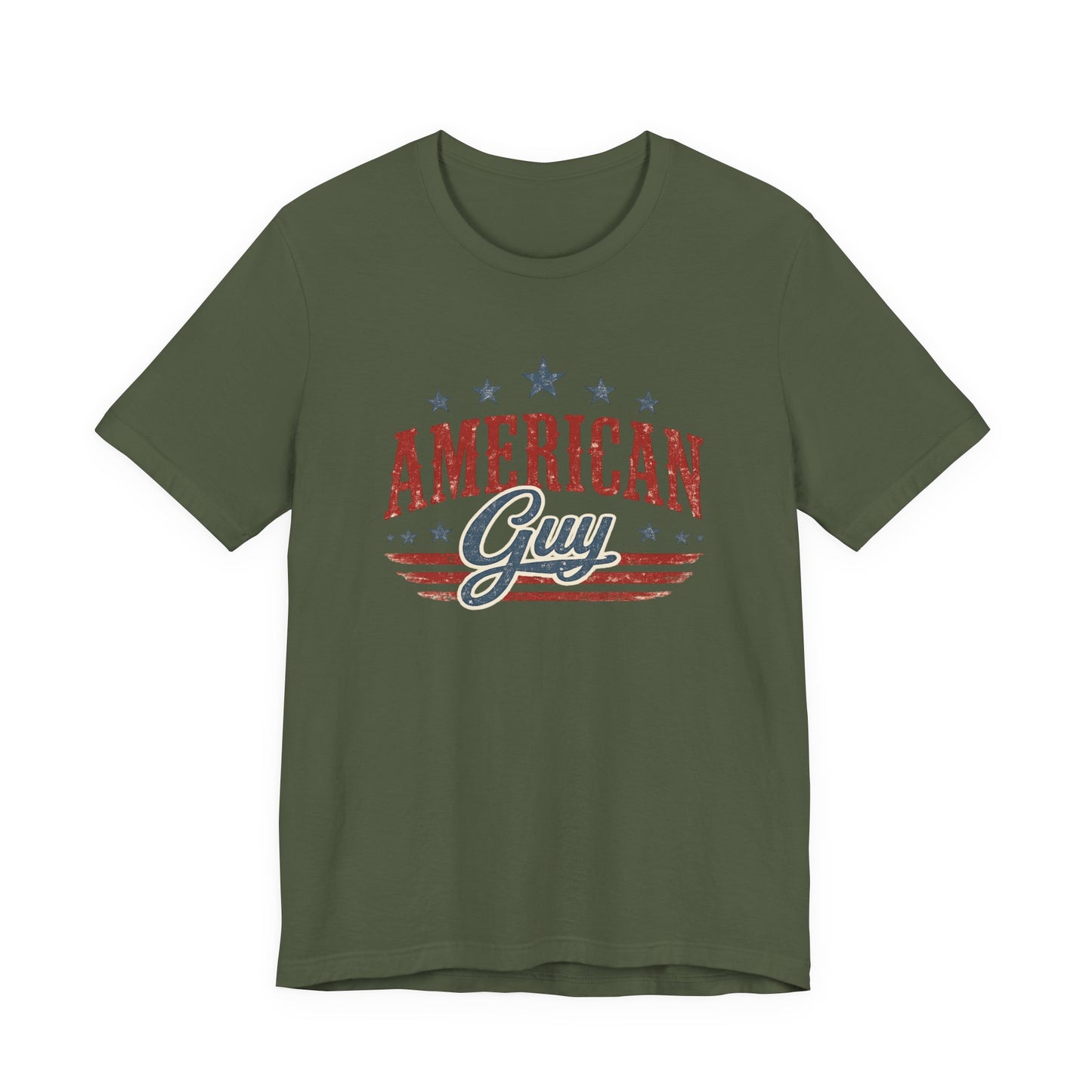 American Guy Graphic Tee • Patriotic Shirt • Vintage Americana T Shirt • Bella Canvas 3001 • 4th of July Shirt • Country Style Men’s Tee