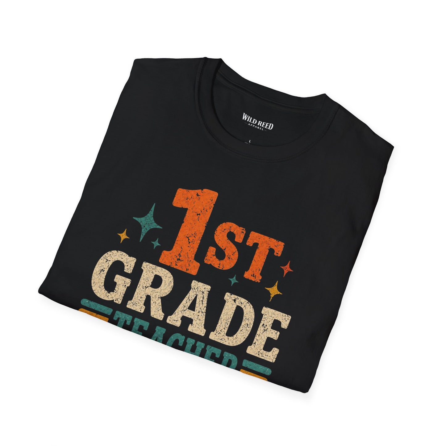 1st Grade Teacher Shirt | Back to School Teacher Tee | Retro Grade Level Graphic T-Shirt
