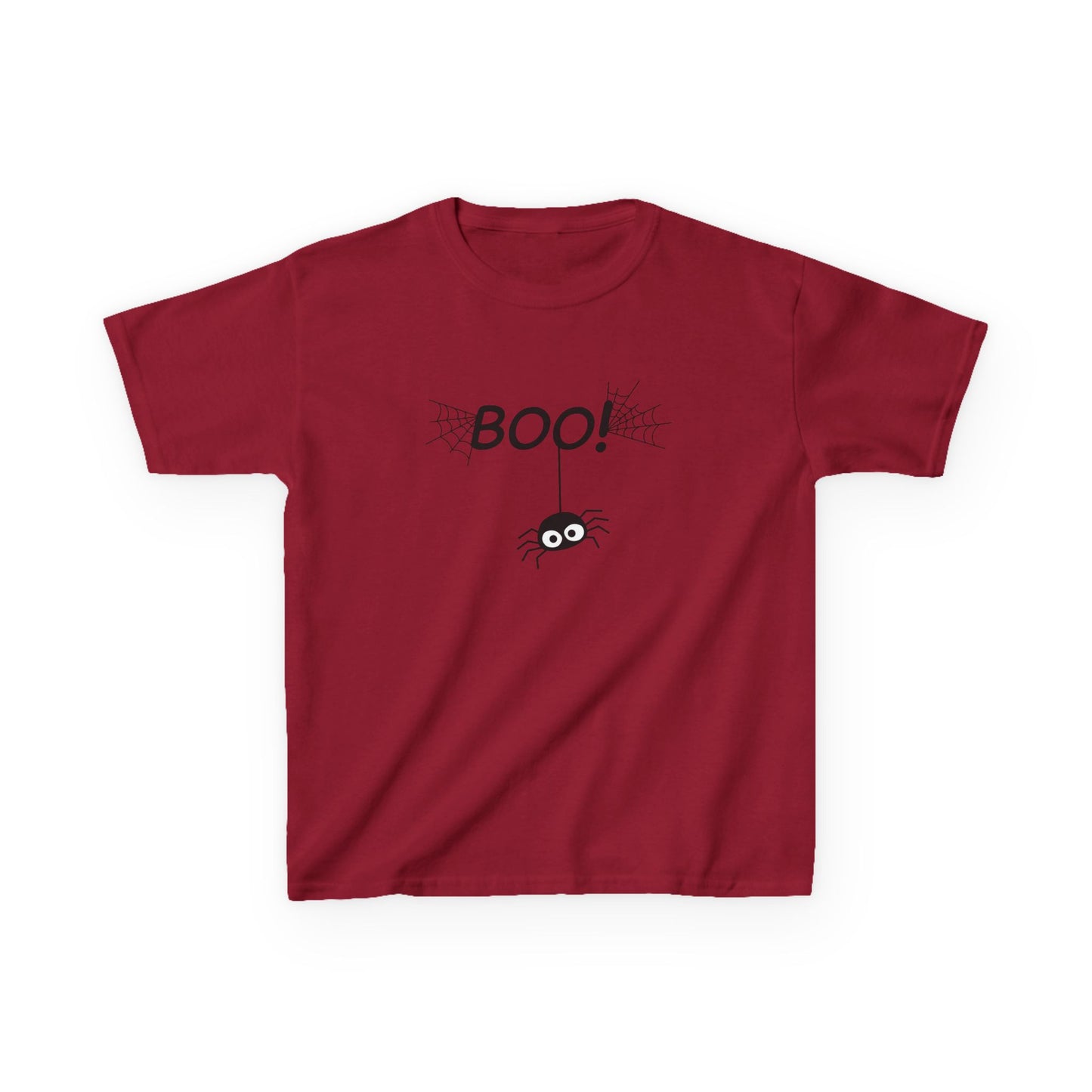 Boo Spider Kids T-Shirt | Cute Halloween Spider Youth Graphic Tee for Boys & Girls