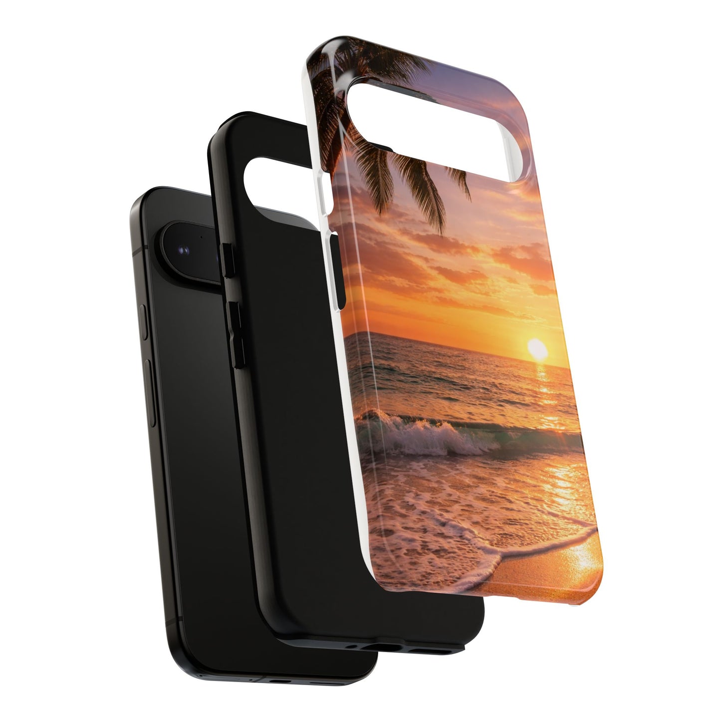 Golden Hour Beach Case — Tropical Palm Sunset Protective Case