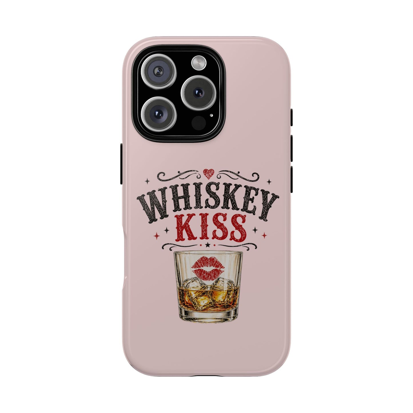 Whiskey Kiss Phone Case, Western Cowgirl Phone Case, Country Girl iPhone & Samsung Case, Cute Whiskey Lover Gift, Matte or Glossy