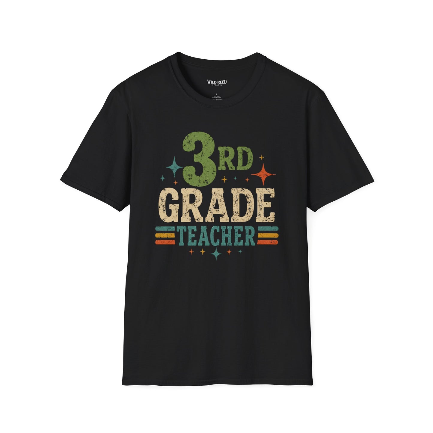 3rd Grade Teacher Shirt | Back to School Teacher Tee | Retro Grade Level Graphic T-Shirt