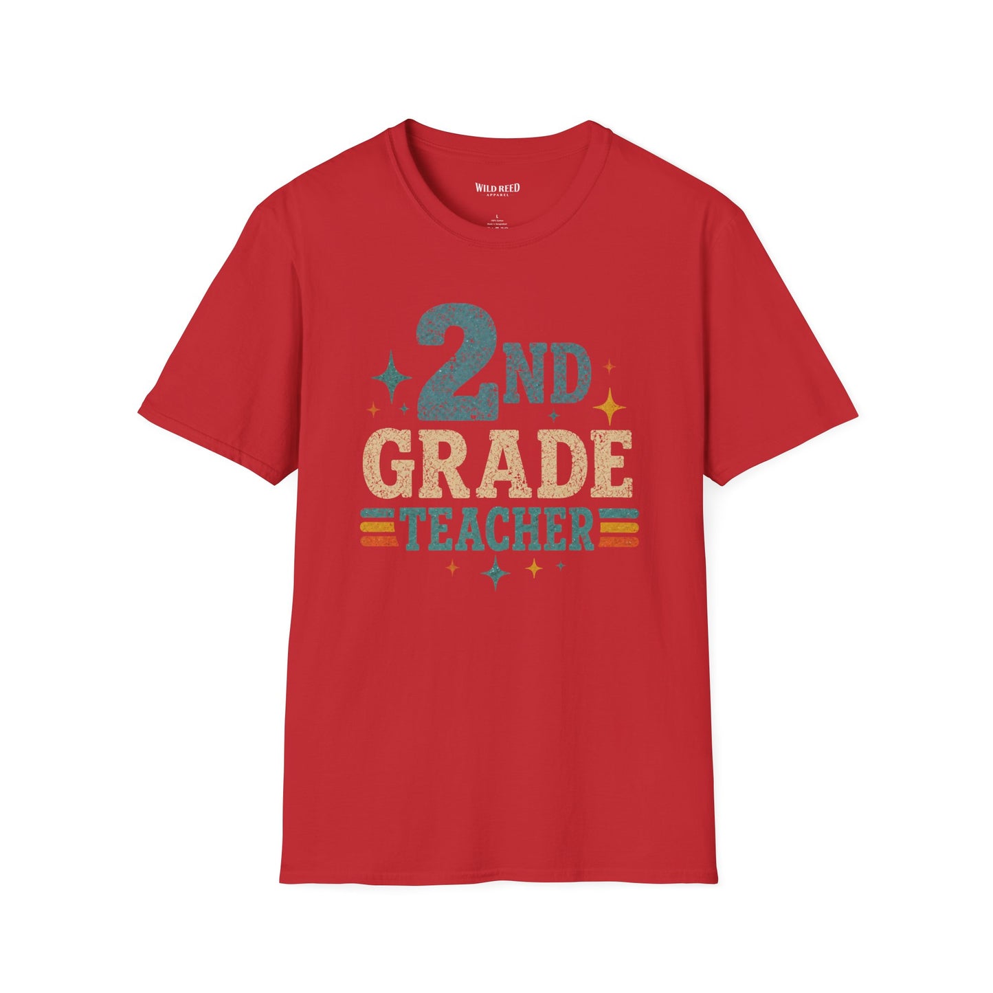 2nd Grade Teacher Shirt | Back to School Teacher Tee | Retro Grade Level Graphic T-Shirt