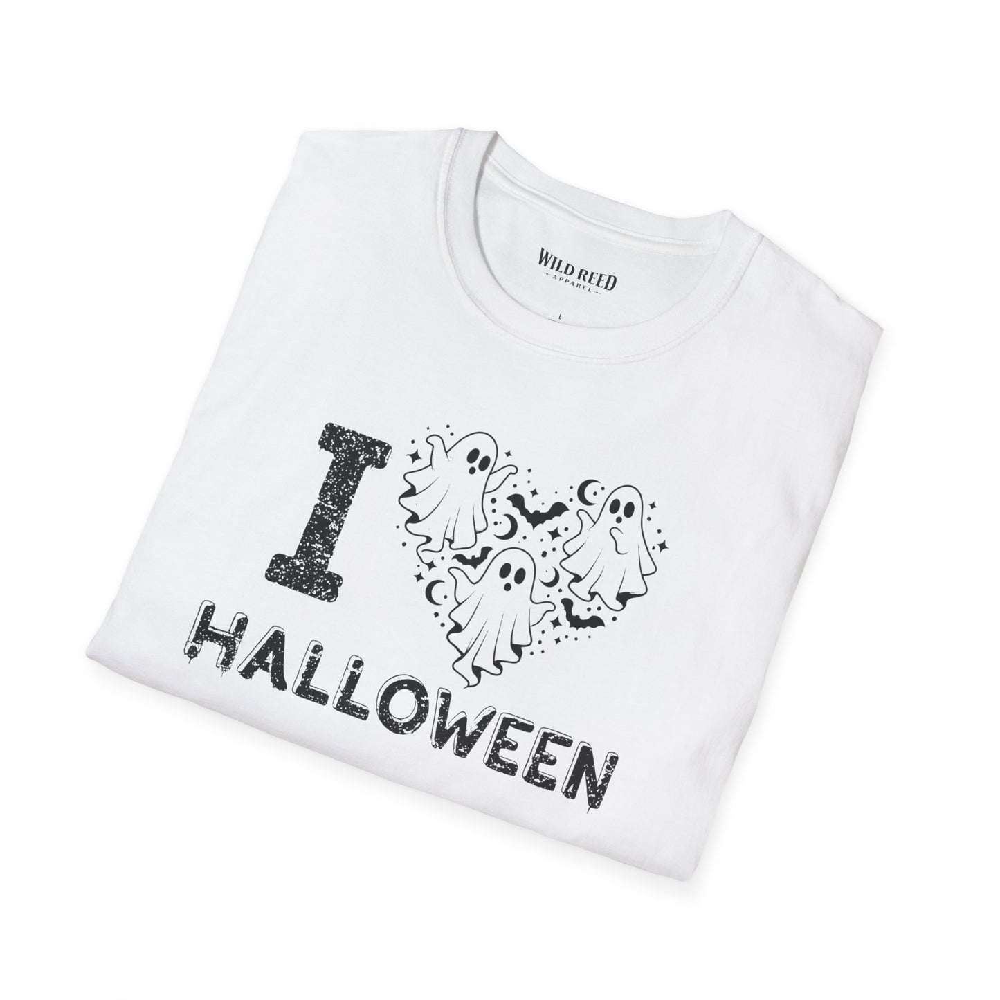 I Love Halloween Ghost Heart T-Shirt