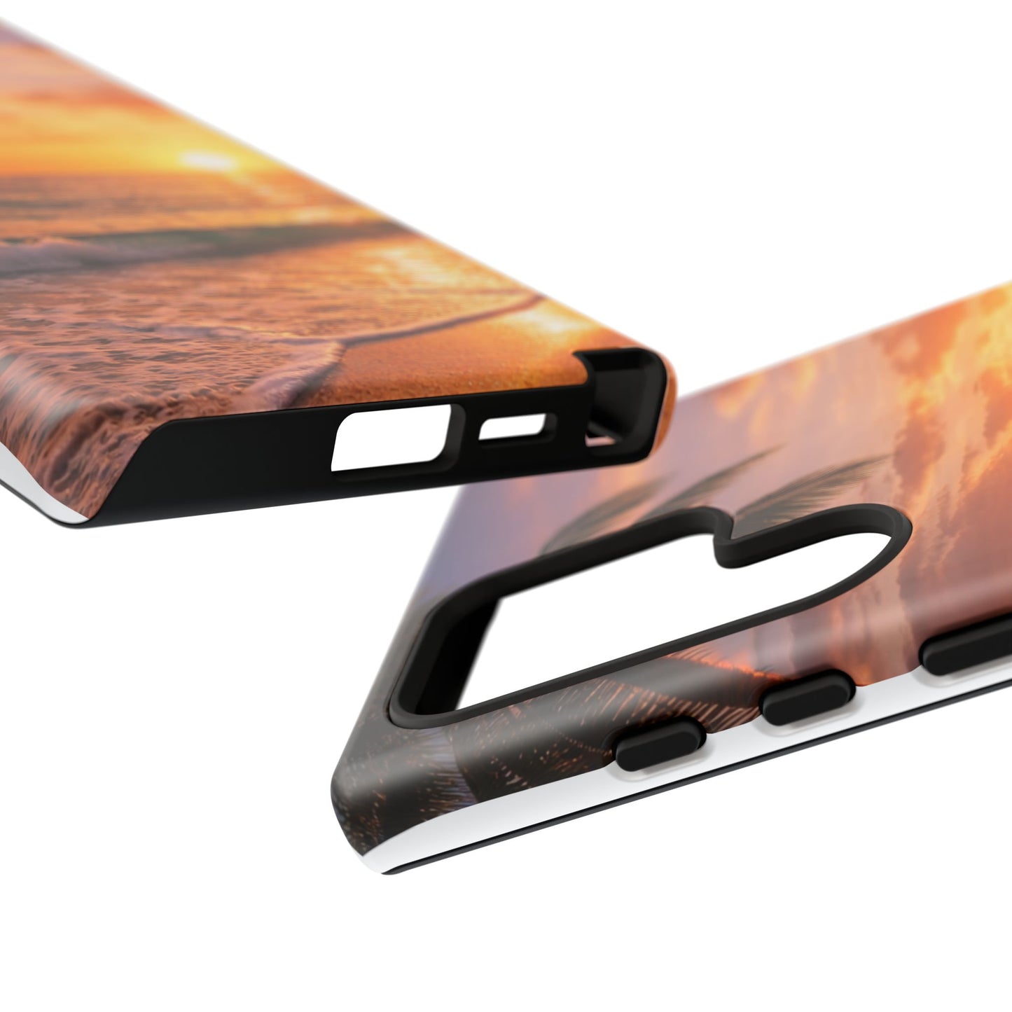 Golden Hour Beach Case — Tropical Palm Sunset Protective Case