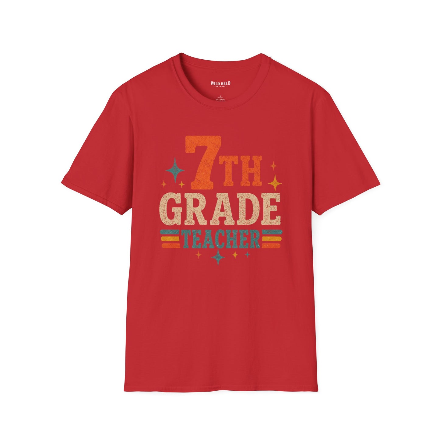 7th Grade Teacher Shirt | Back to School Teacher Tee | Retro Grade Level Graphic T-Shirt