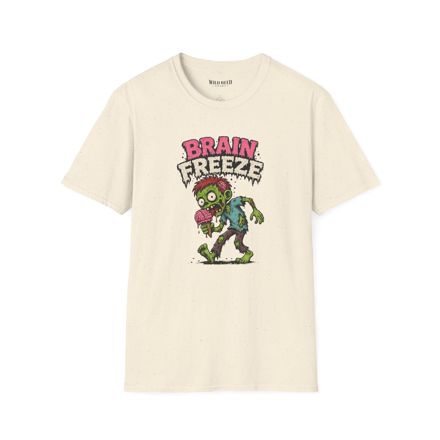 Brain Freeze Funny Zombie Graphic Tee