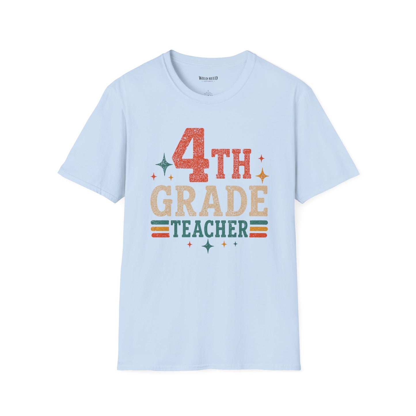 4th Grade Teacher Shirt | Back to School Teacher Tee | Retro Grade Level Graphic T-Shirt