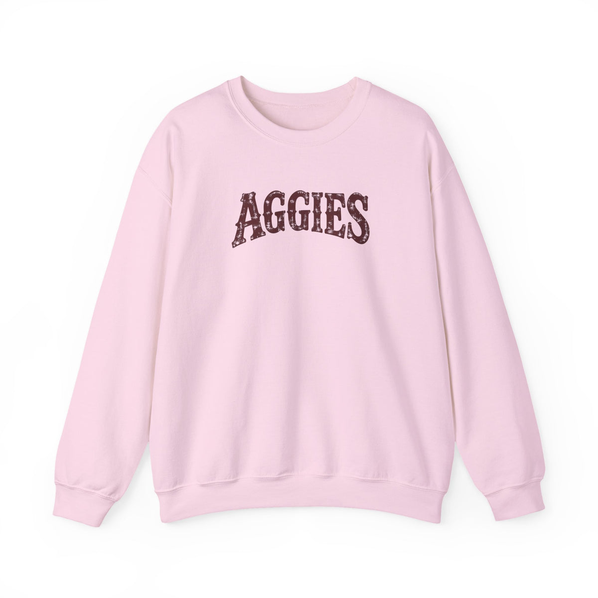 Aggies Vintage Collegiate Crewneck Sweatshirt | Maroon Game Day Pullover