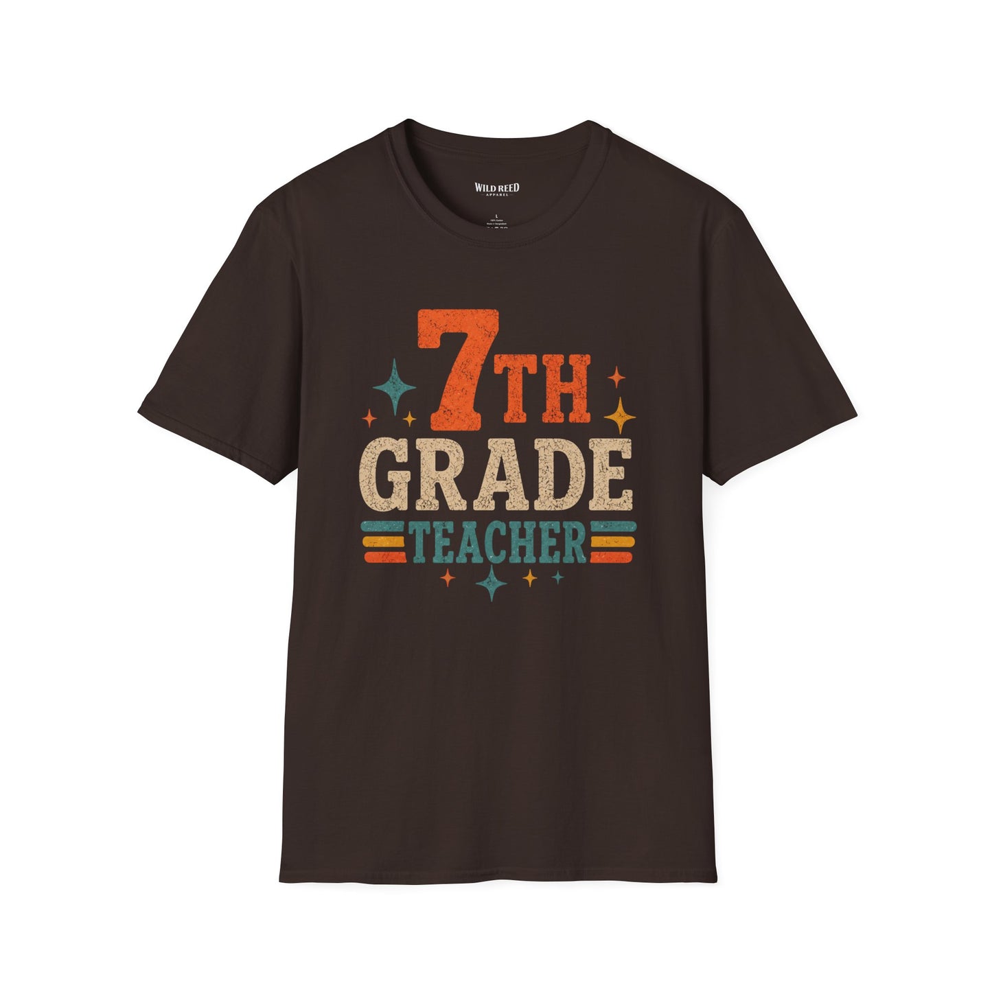 7th Grade Teacher Shirt | Back to School Teacher Tee | Retro Grade Level Graphic T-Shirt