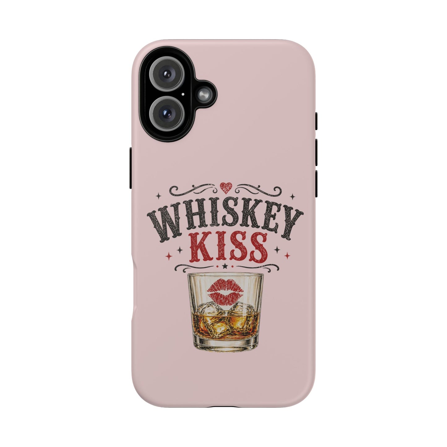 Whiskey Kiss Phone Case, Western Cowgirl Phone Case, Country Girl iPhone & Samsung Case, Cute Whiskey Lover Gift, Matte or Glossy